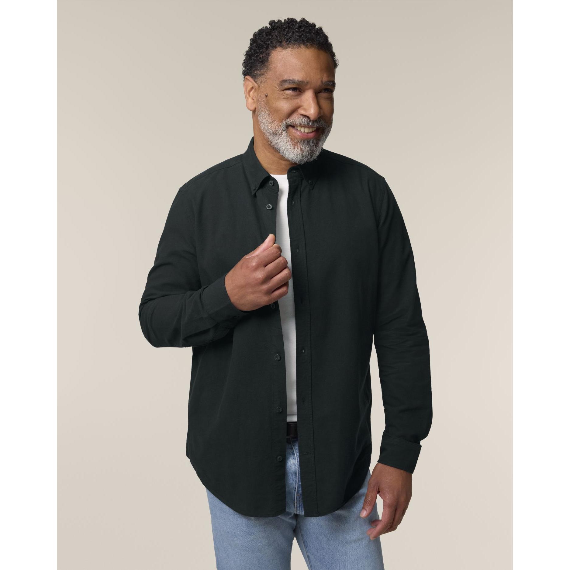 Cămașă pentru bărbați Stanley Oxford Black XXL