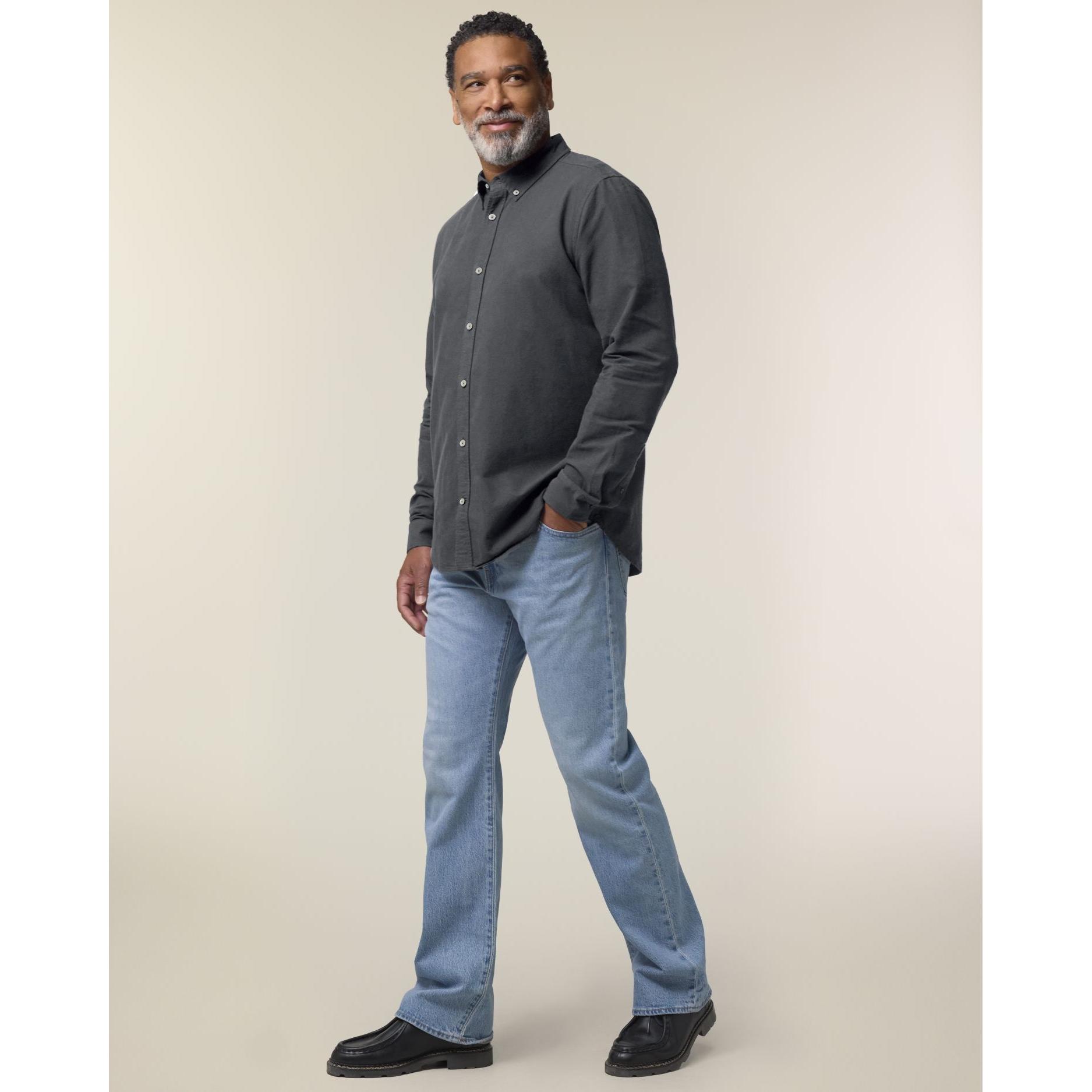 Cămașă pentru bărbați Stanley Oxford Anthracite L