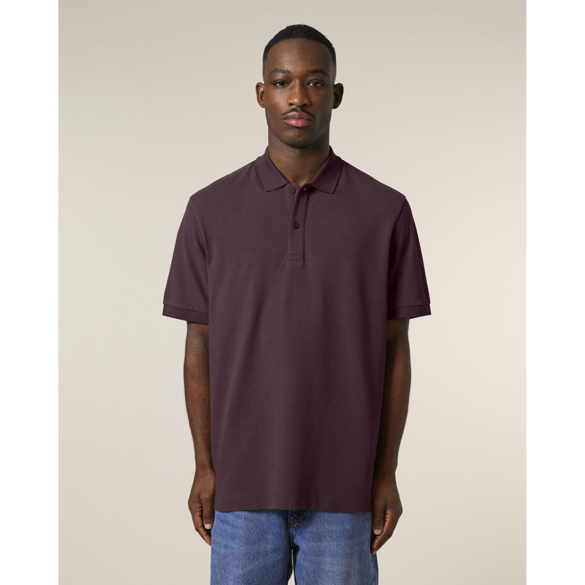 Tricou polo unisex Prepster 2.0 Red Brown 2XS