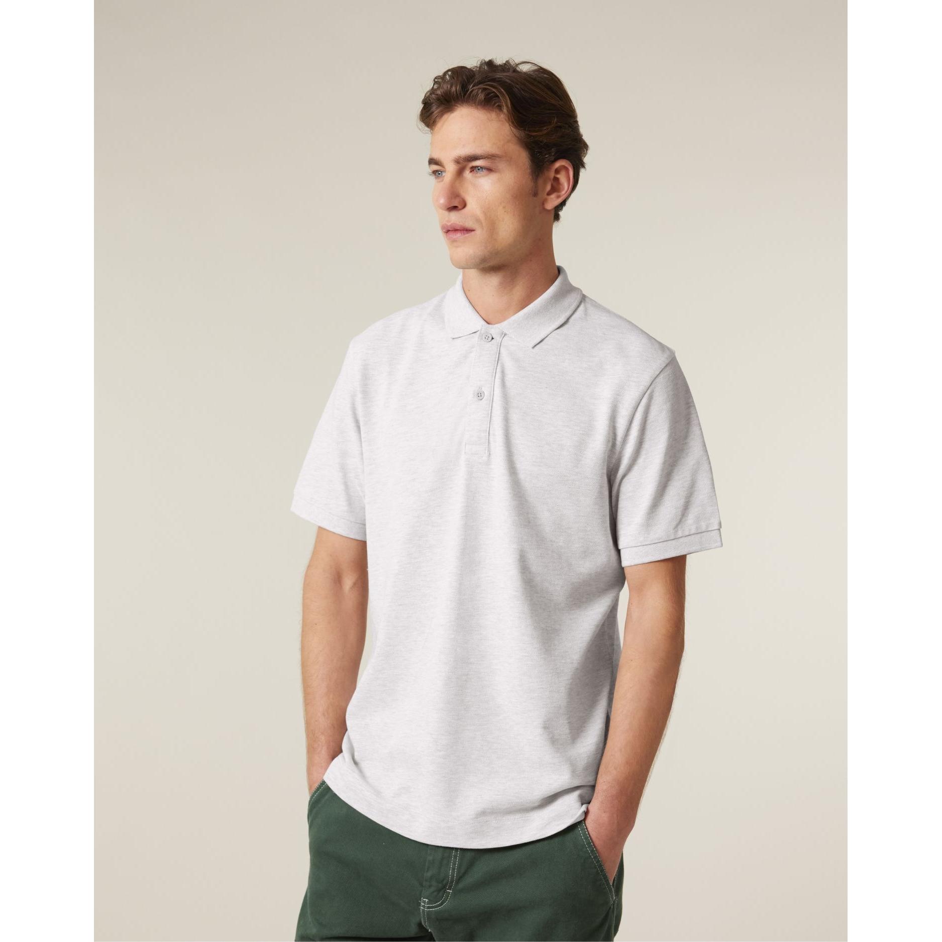 Tricou polo unisex Prepster 2.0 Cool Heather Grey 2XS