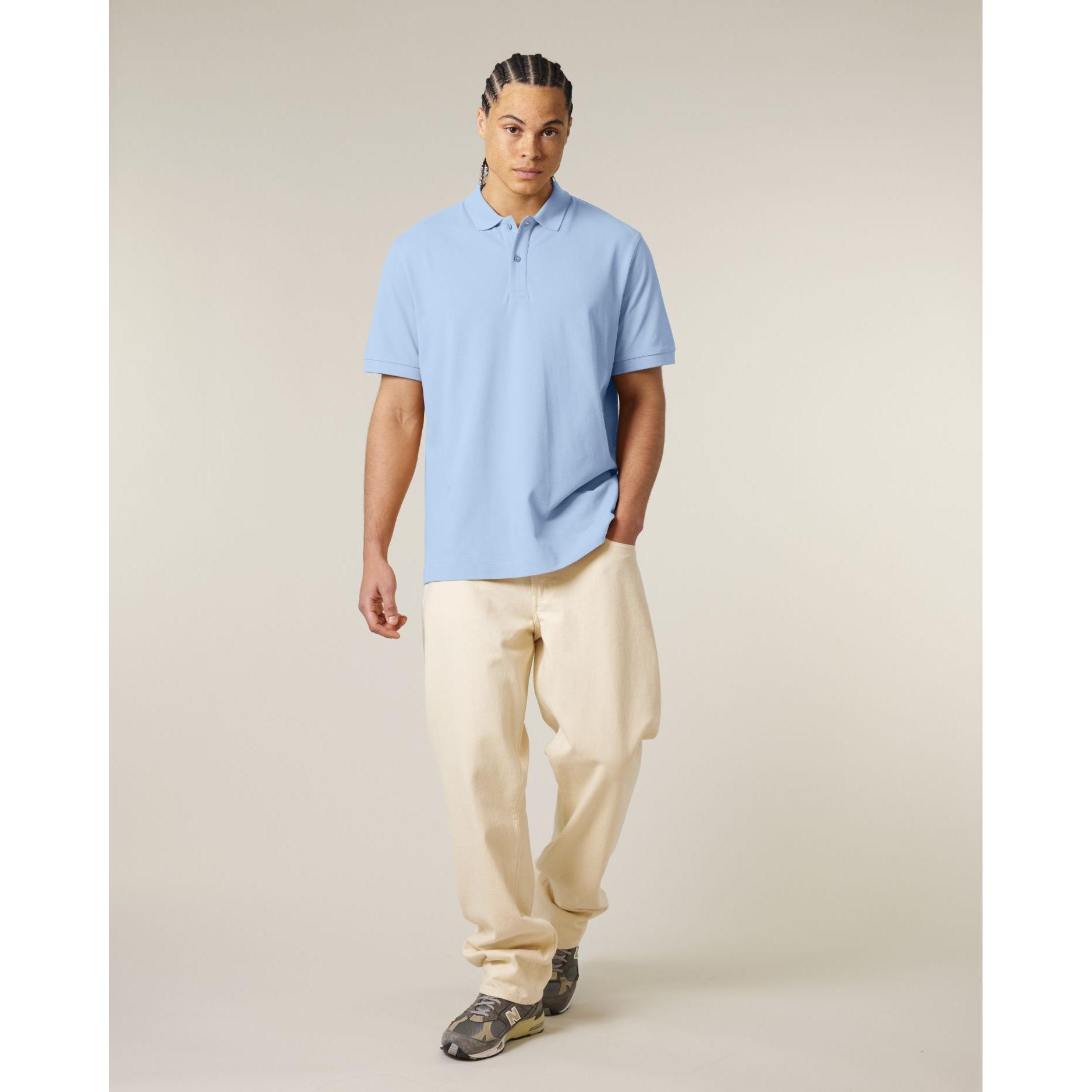 Tricou polo unisex Prepster 2.0 Blue Soul XXL