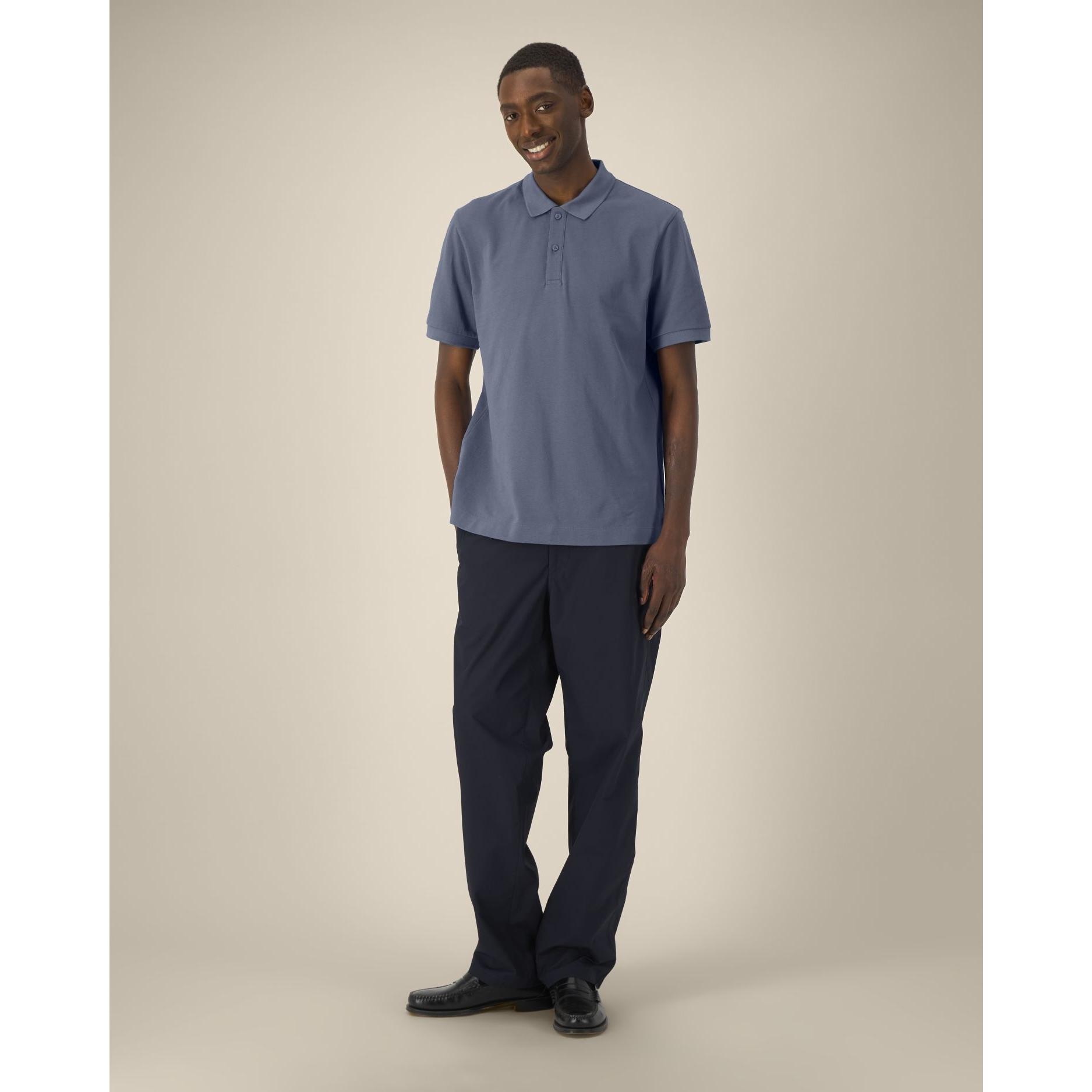 Tricou polo unisex Prepster 2.0 Blue Grey L