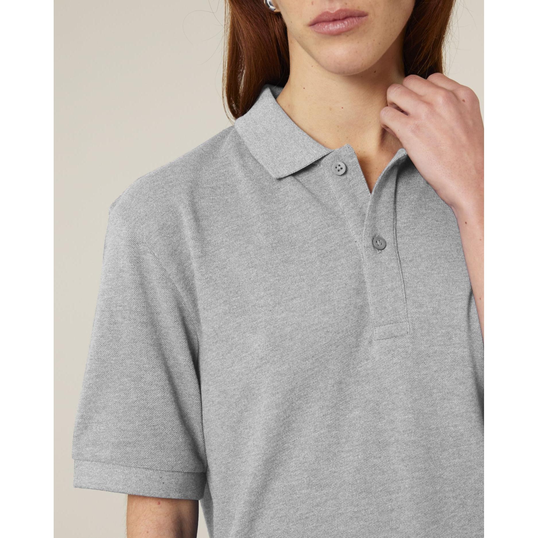 Tricou polo unisex Prepster 2.0 Heather Grey 2XS
