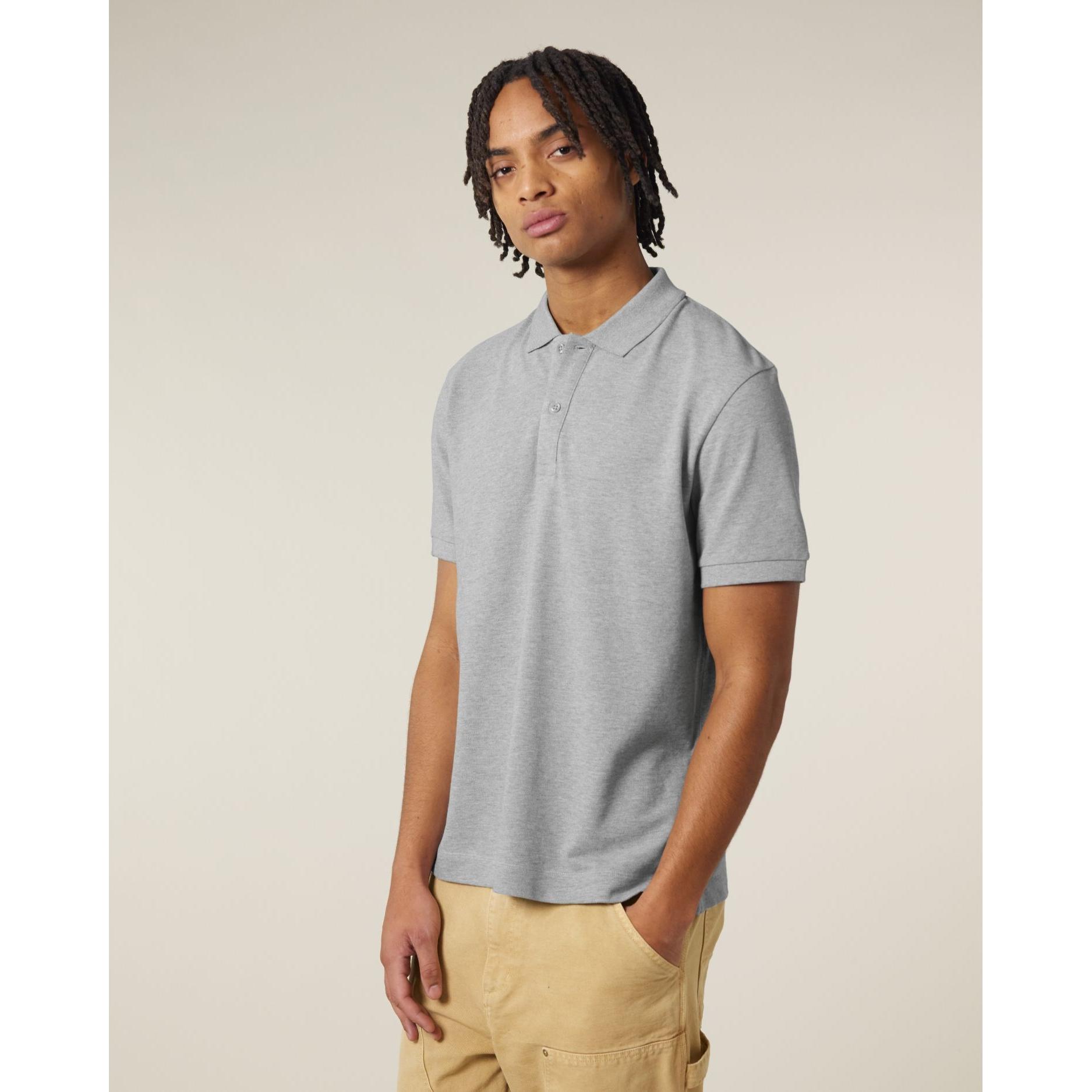 Tricou polo unisex Prepster 2.0 Heather Grey 2XS