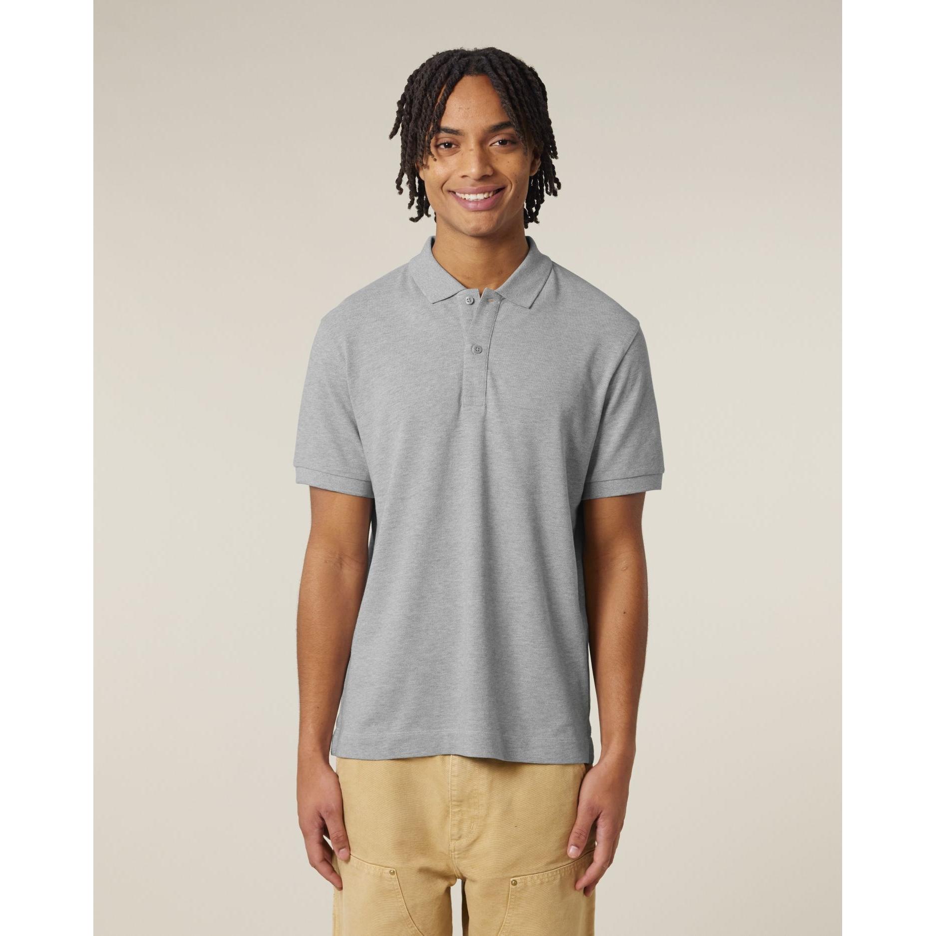 Tricou polo unisex Prepster 2.0 Heather Grey 2XS