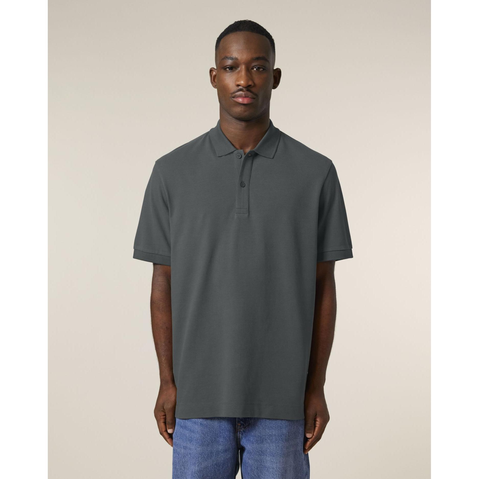 Tricou polo unisex Prepster 2.0 Anthracite 2XS