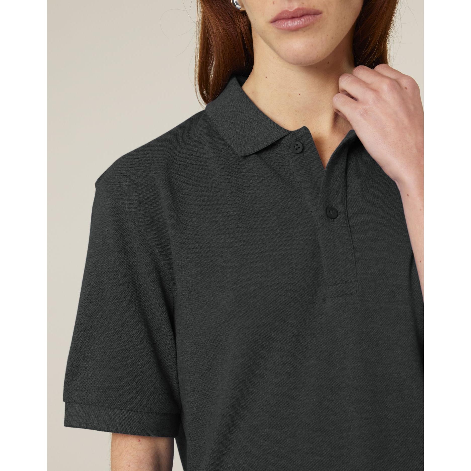 Tricou polo unisex Prepster 2.0 Dark Heather Grey XL