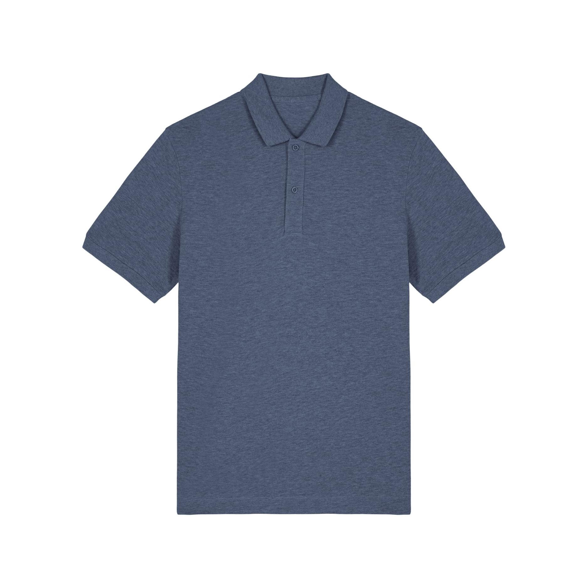Tricou polo unisex Prepster 2.0 Dark Heather Blue 3XL