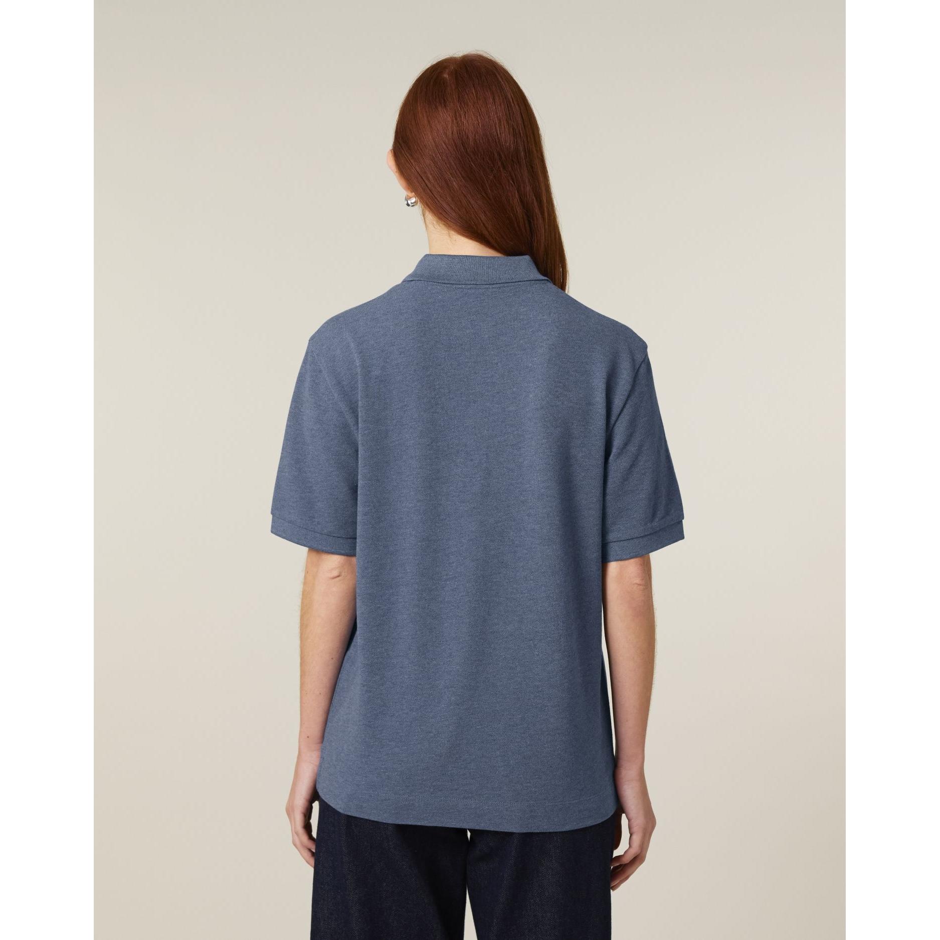 Tricou polo unisex Prepster 2.0 Dark Heather Blue 2XS