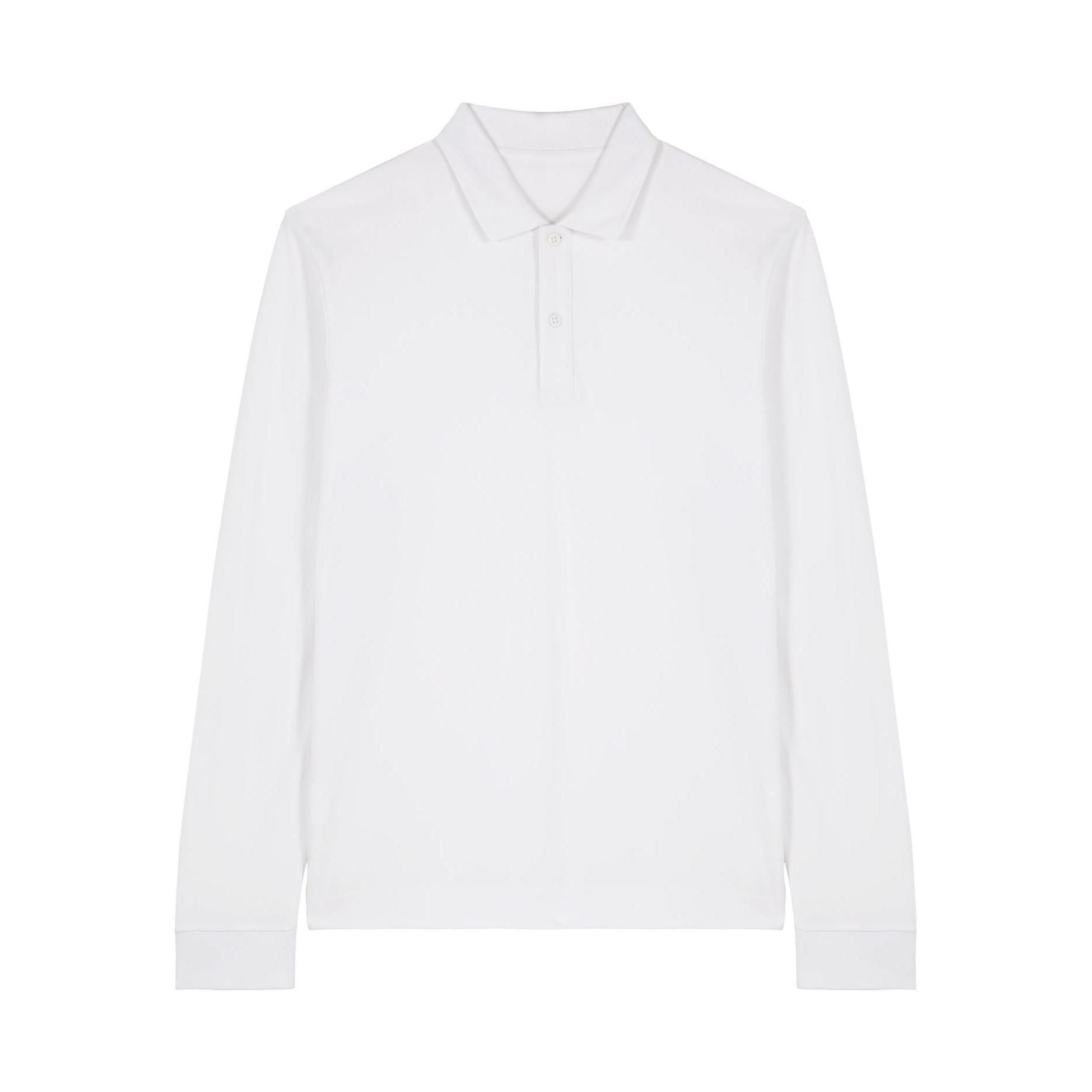 Tricou polo cu mânecă lungă Unisex Prepster 2.0 White