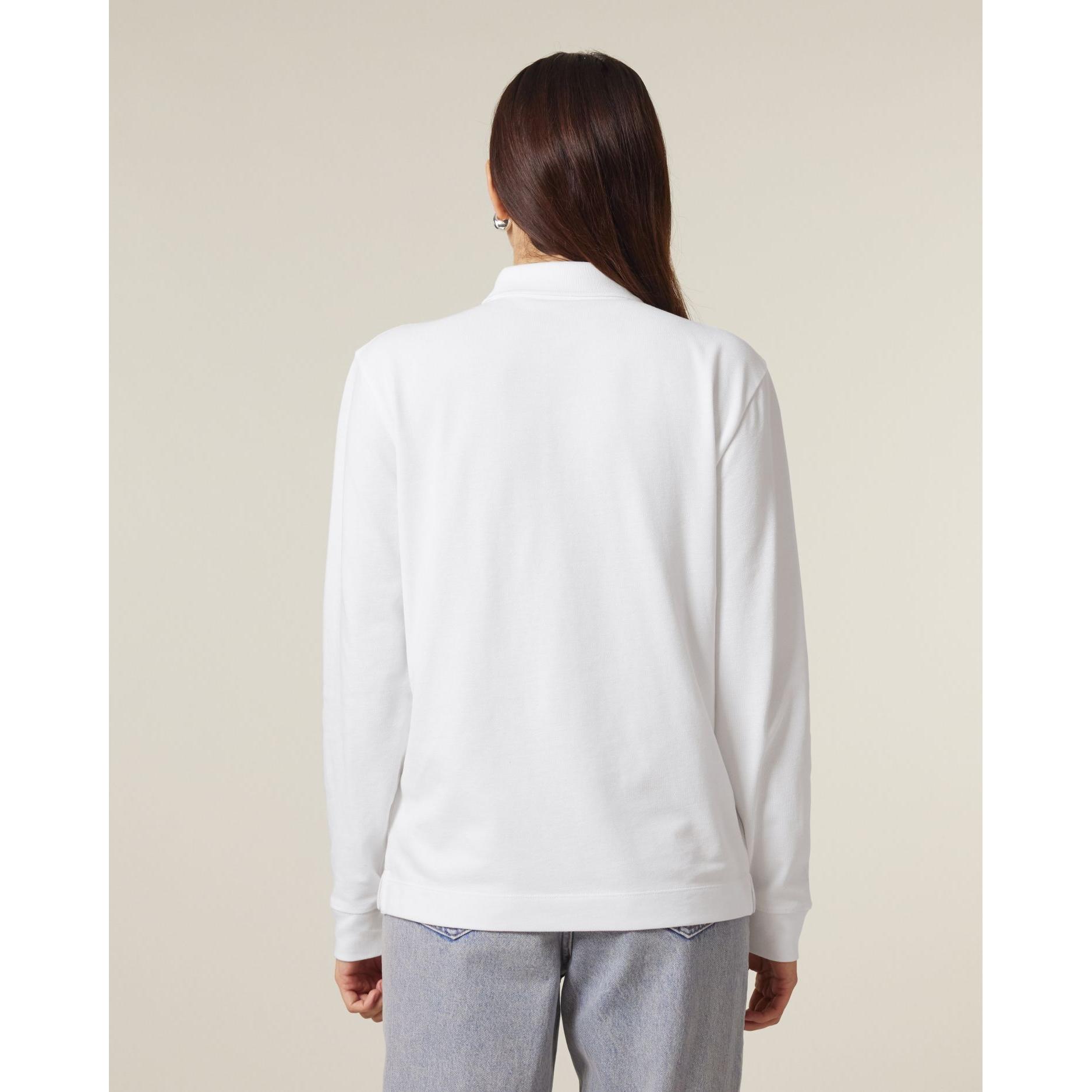 Tricou polo cu mânecă lungă Unisex Prepster 2.0 White XL