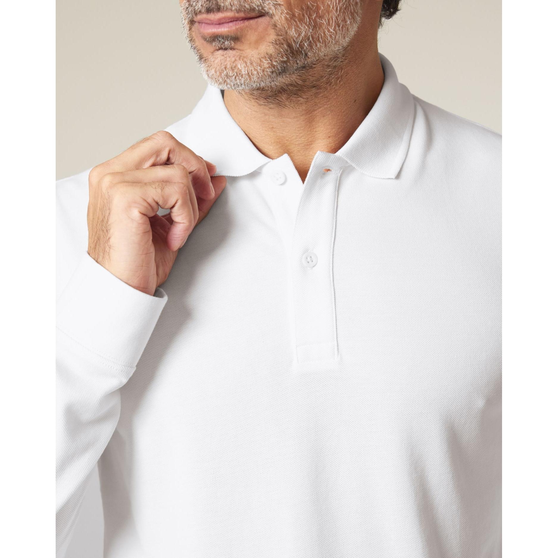 Tricou polo cu mânecă lungă Unisex Prepster 2.0 White XL