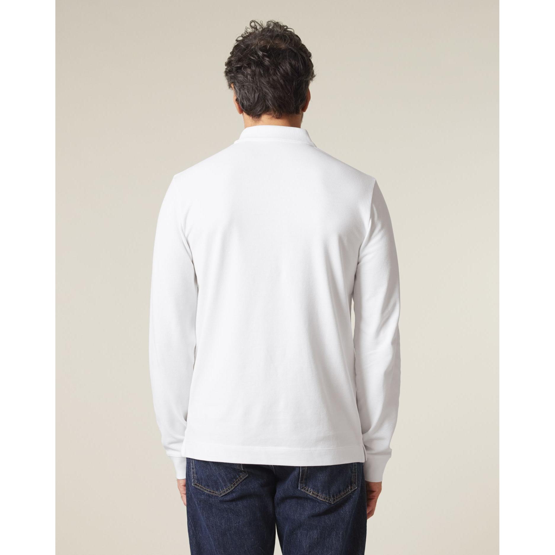 Tricou polo cu mânecă lungă Unisex Prepster 2.0 White XL