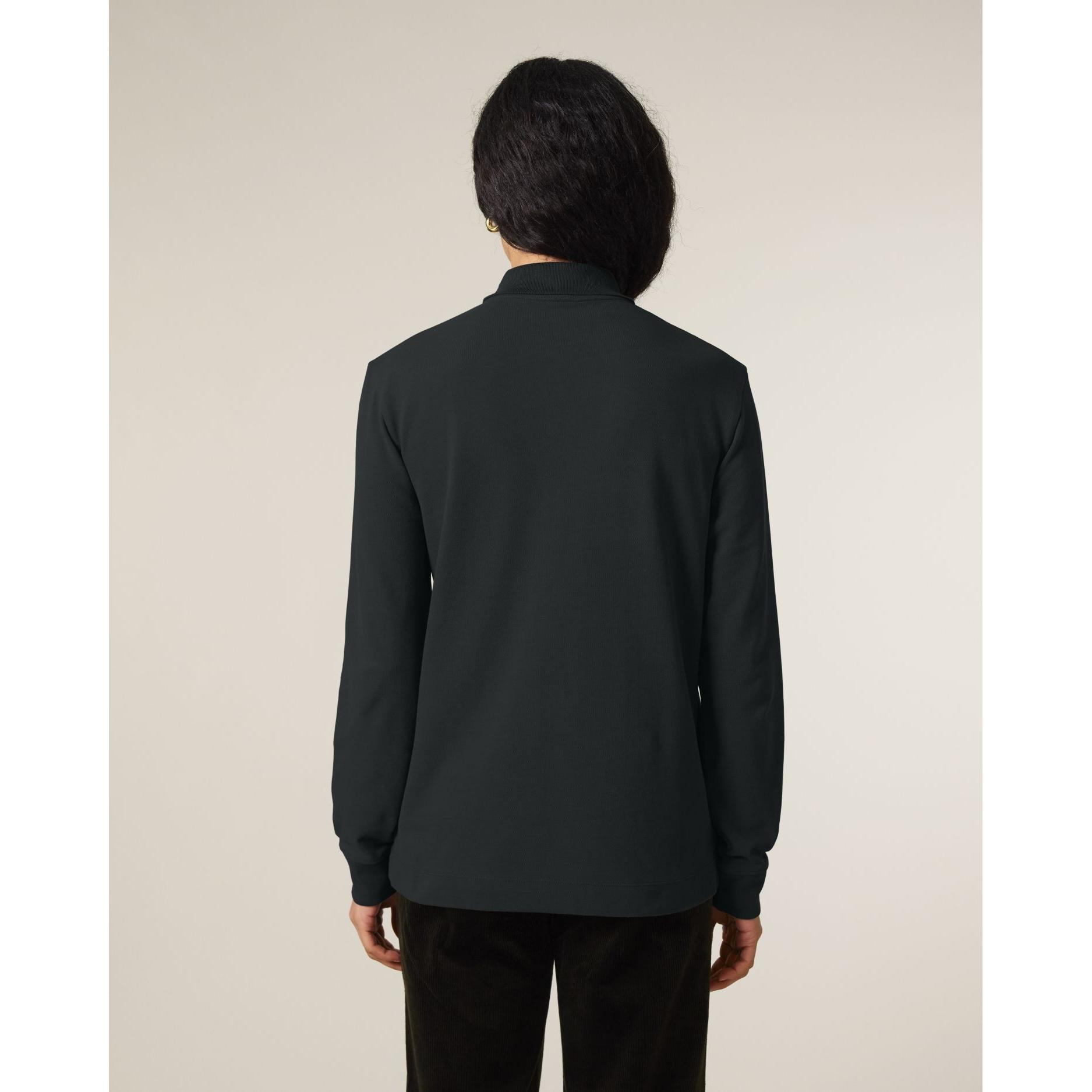 Tricou polo cu mânecă lungă Unisex Prepster 2.0 Black S