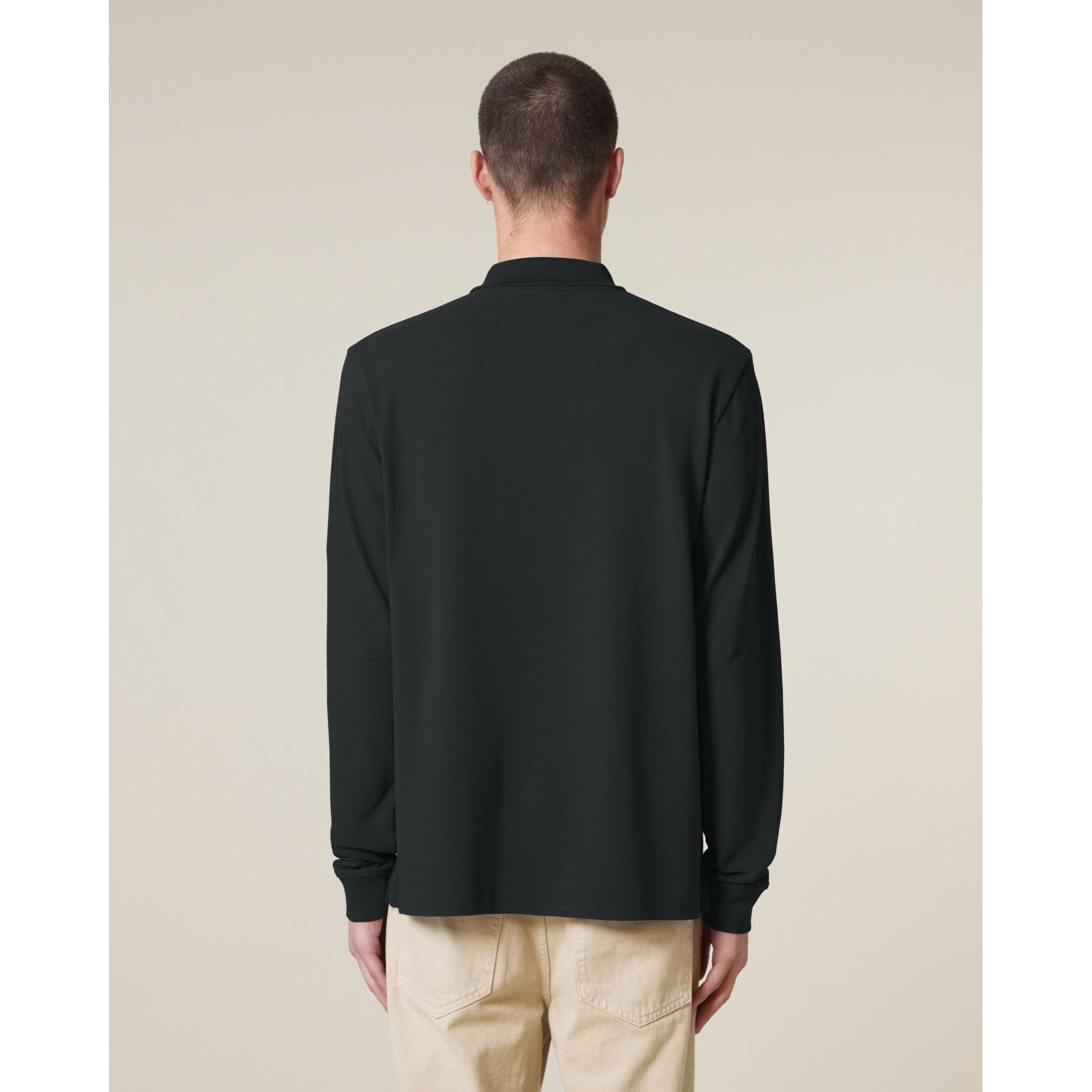 Tricou polo cu mânecă lungă Unisex Prepster 2.0 Black S