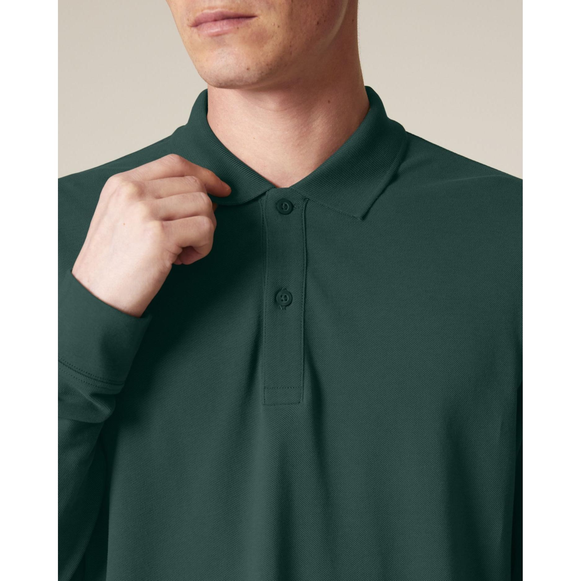 Tricou polo cu mânecă lungă Unisex Prepster 2.0 Glazed Green 3XL