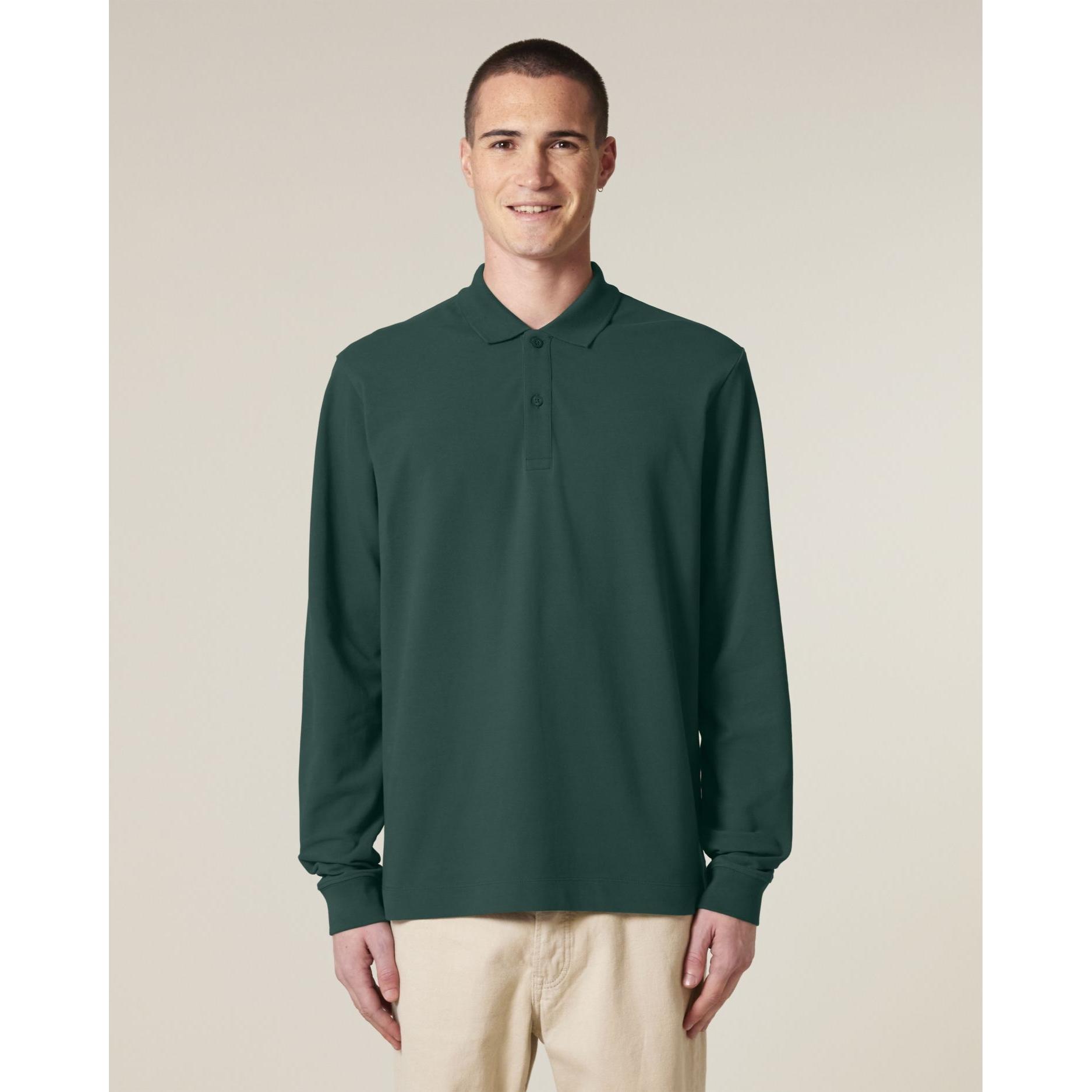 Tricou polo cu mânecă lungă Unisex Prepster 2.0 Glazed Green 3XL