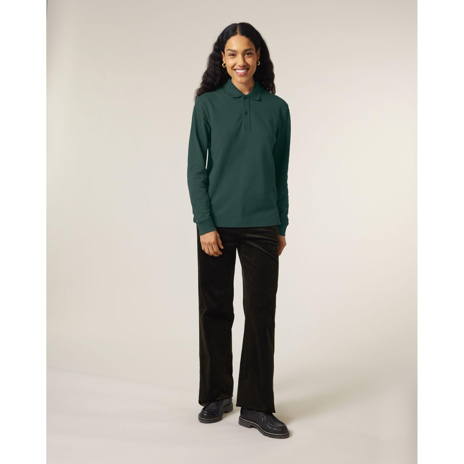 Tricou polo cu mânecă lungă Unisex Prepster 2.0 Glazed Green 3XL