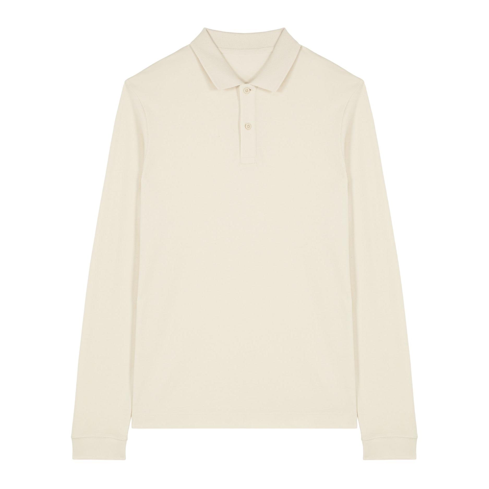 Tricou polo cu mânecă lungă Unisex Prepster 2.0 Natural Raw