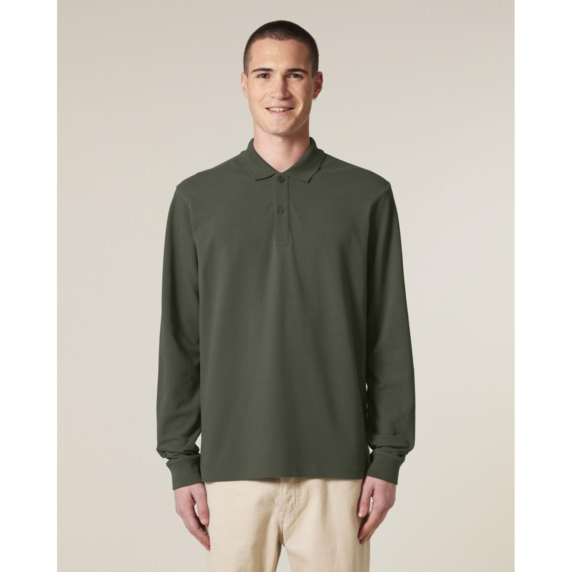 Tricou polo cu mânecă lungă Unisex Prepster 2.0 Khaki XXL