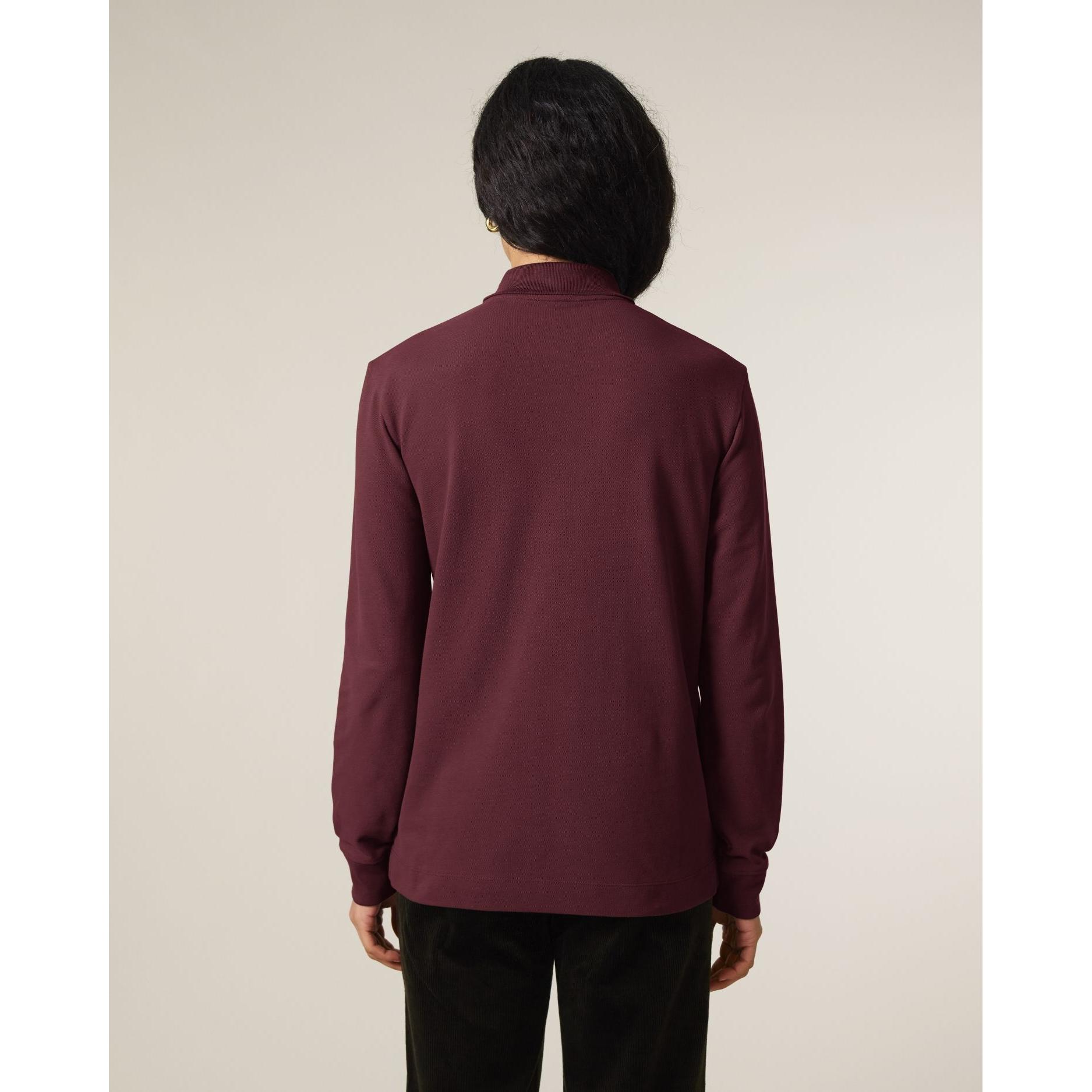 Tricou polo cu mânecă lungă Unisex Prepster 2.0 Burgundy XXL