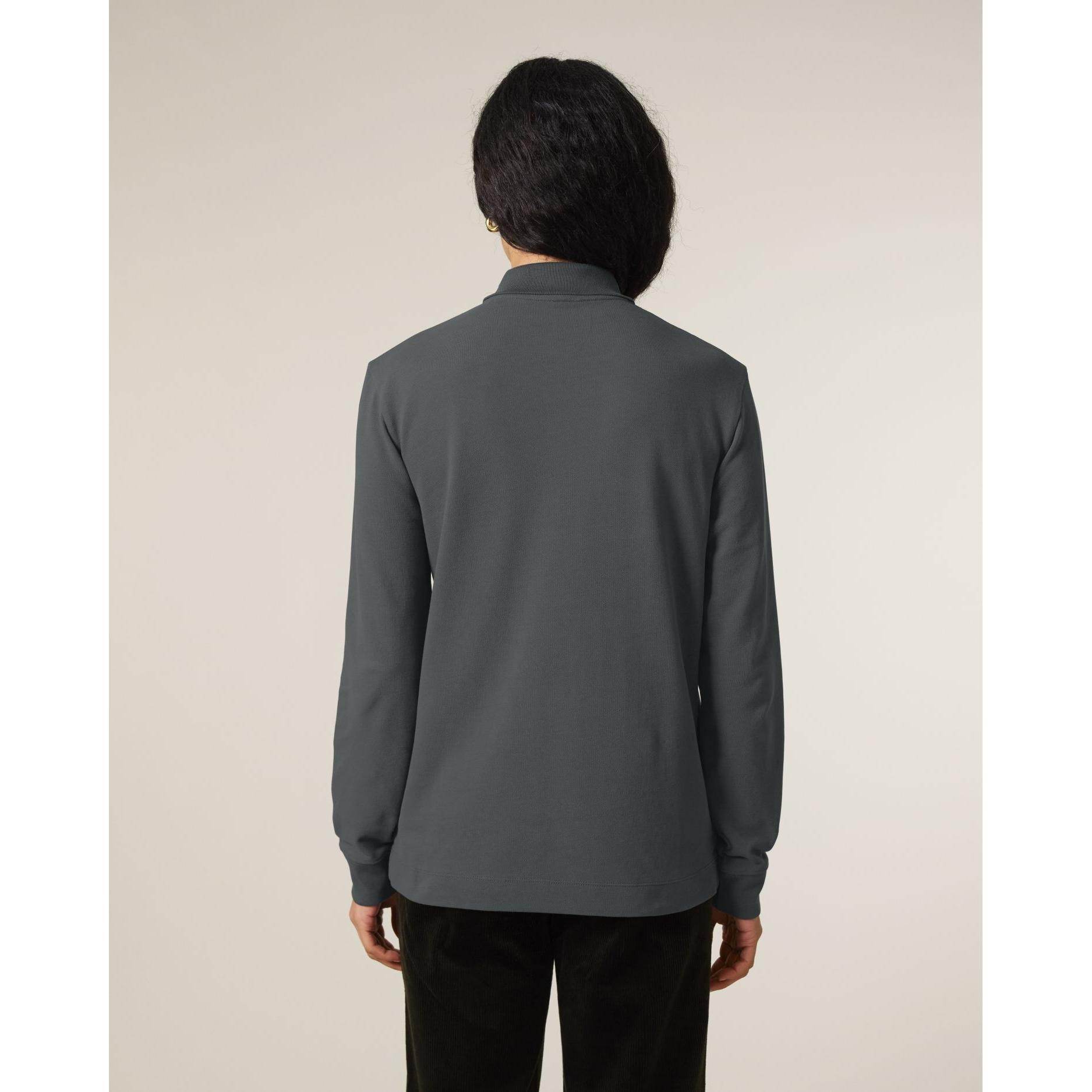 Tricou polo cu mânecă lungă Unisex Prepster 2.0 Anthracite S