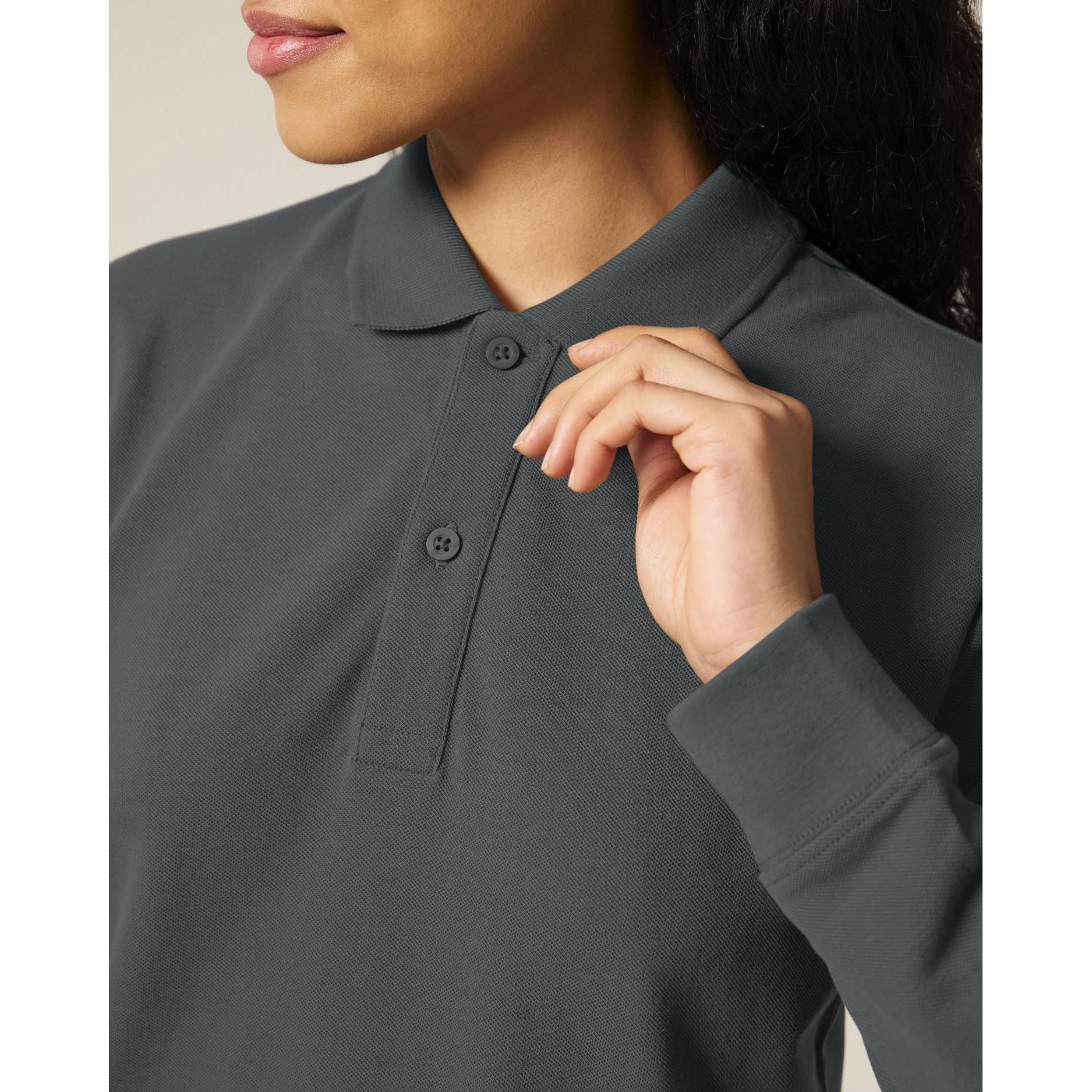 Tricou polo cu mânecă lungă Unisex Prepster 2.0 Anthracite L