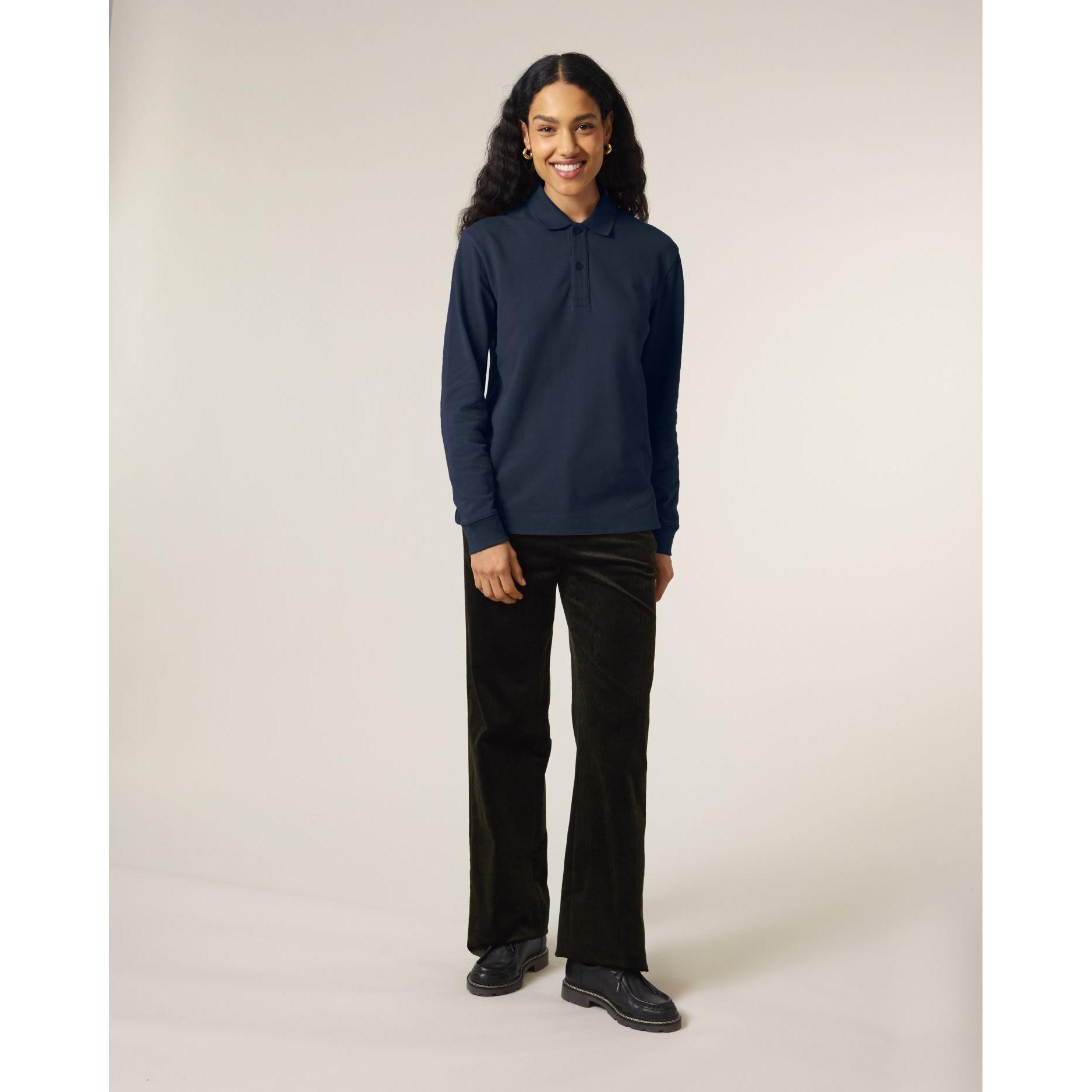 Tricou polo cu mânecă lungă Unisex Prepster 2.0 French Navy M