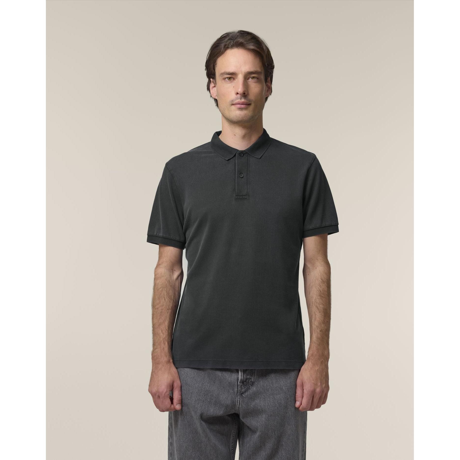 Tricou polo unisex Coaster Vintage G. Dyed Black Rock XL