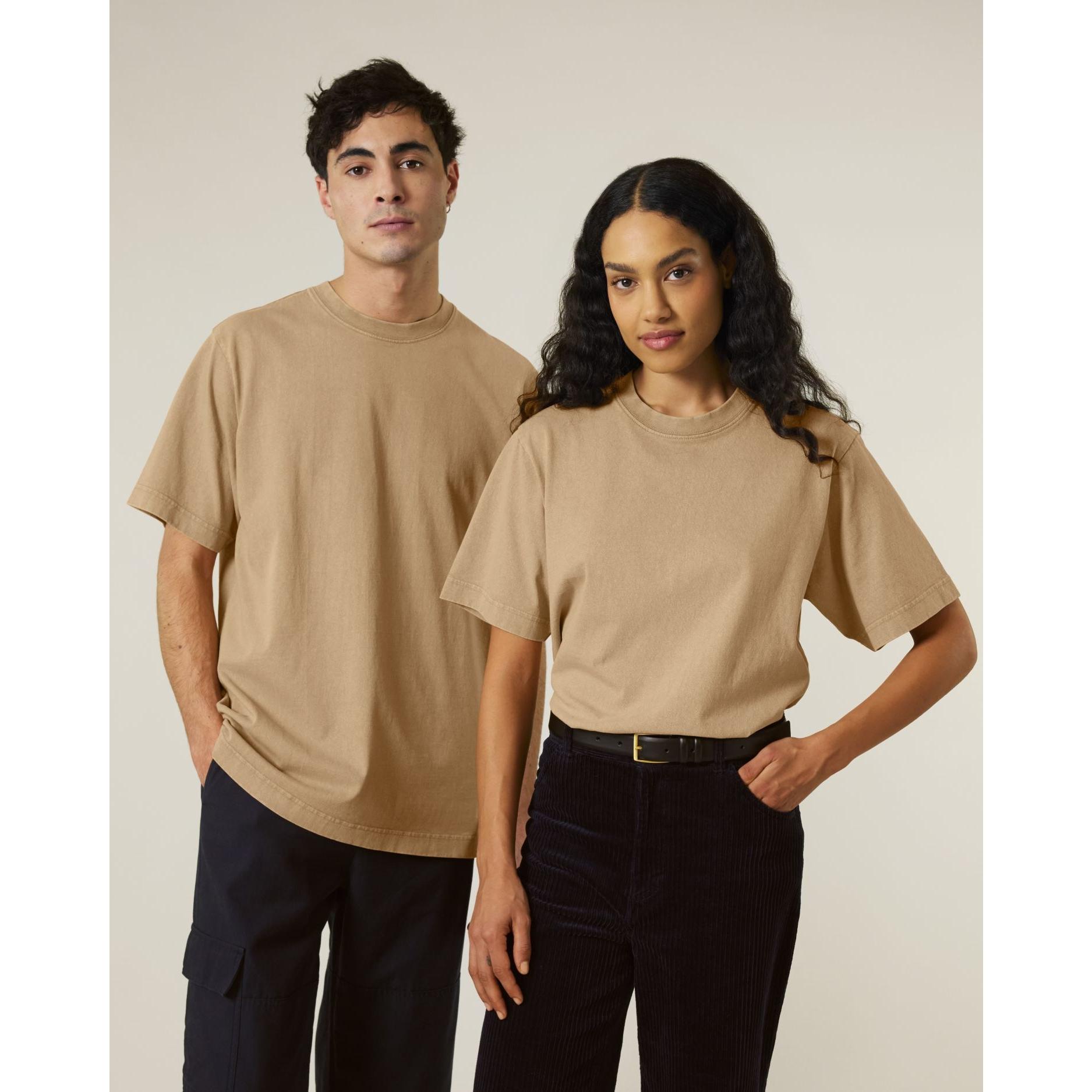 Tricou unisex Freestyler Vintage G. Dyed Latte M