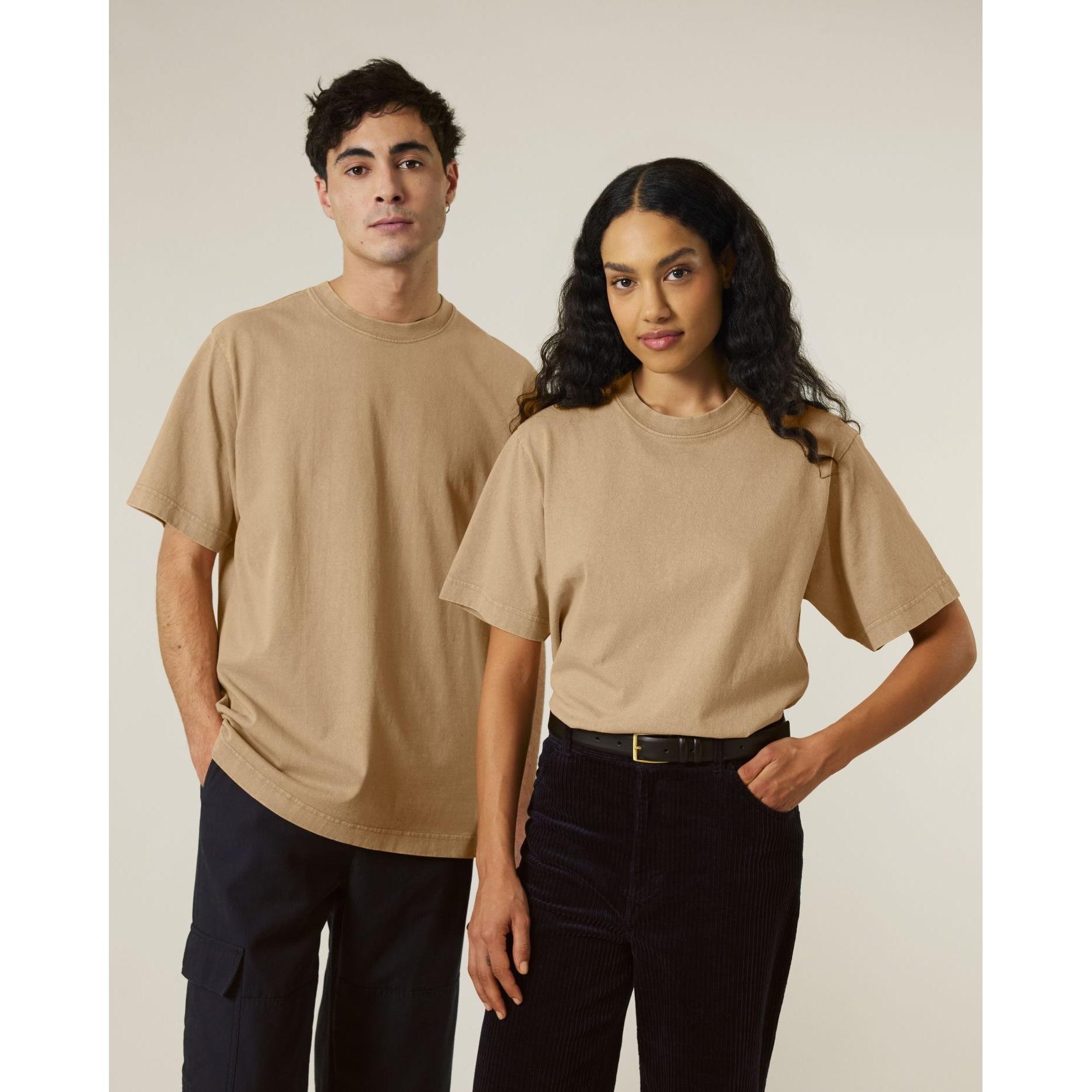 Tricou unisex Freestyler Vintage G. Dyed Latte L