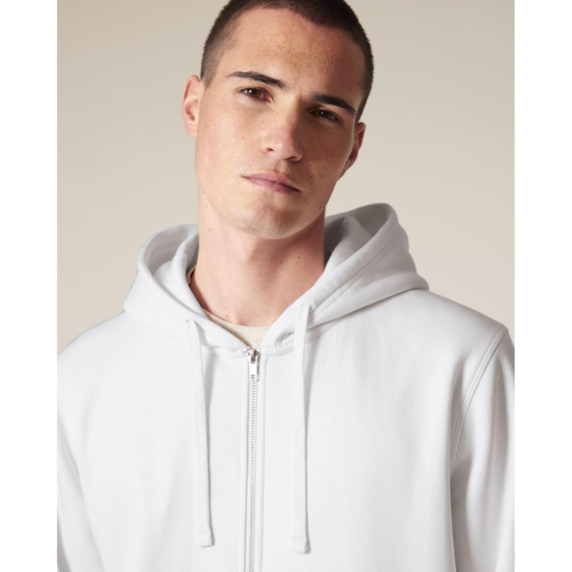 Hanorac cu fermoar unisex Mixer White XL