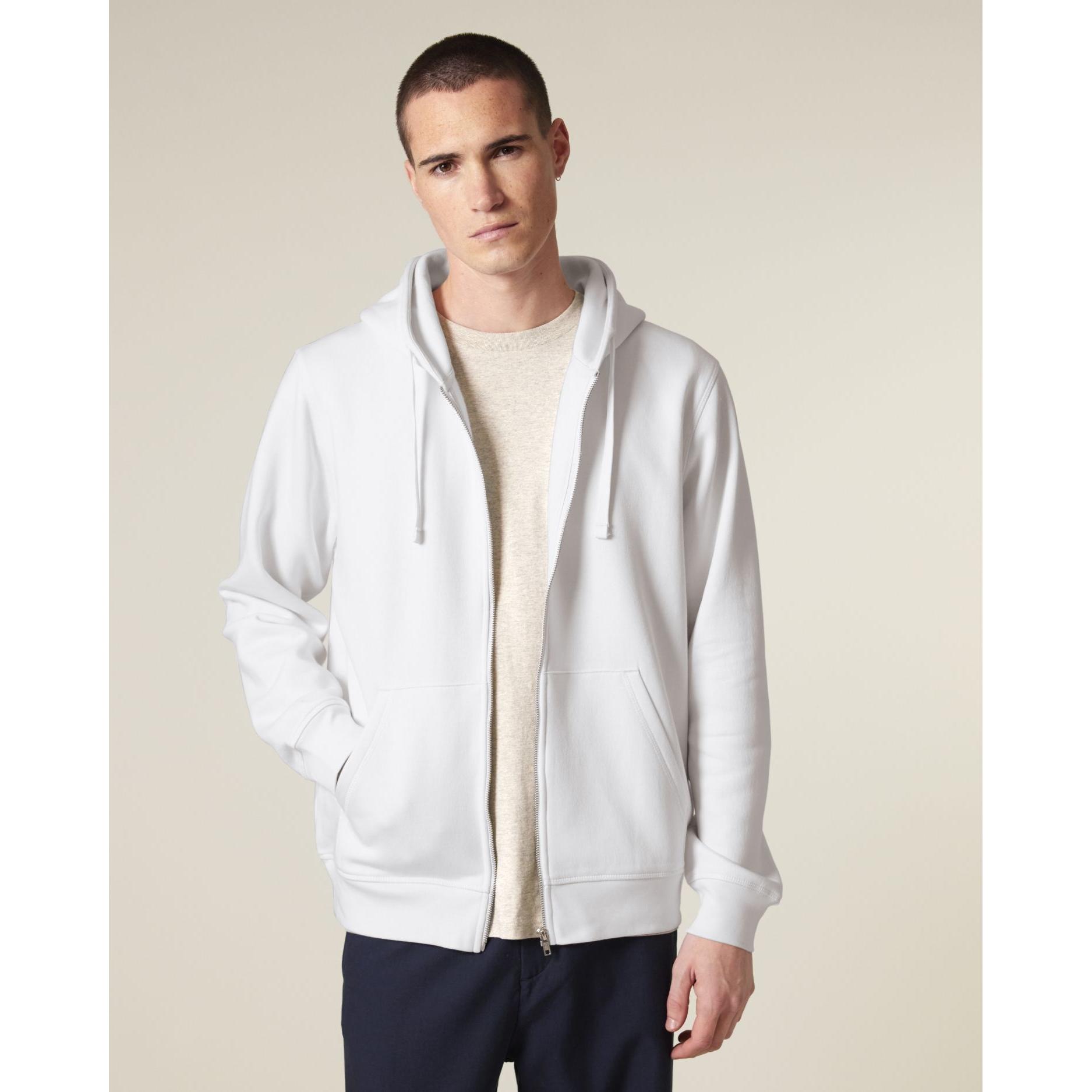 Hanorac cu fermoar unisex Mixer White XL