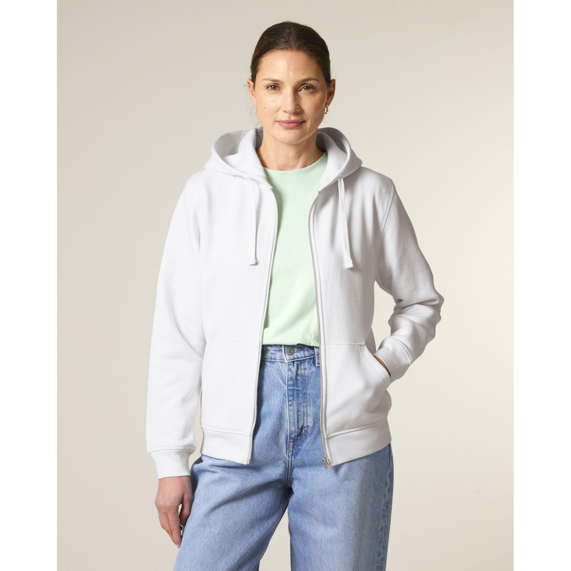 Hanorac cu fermoar unisex Mixer White XL