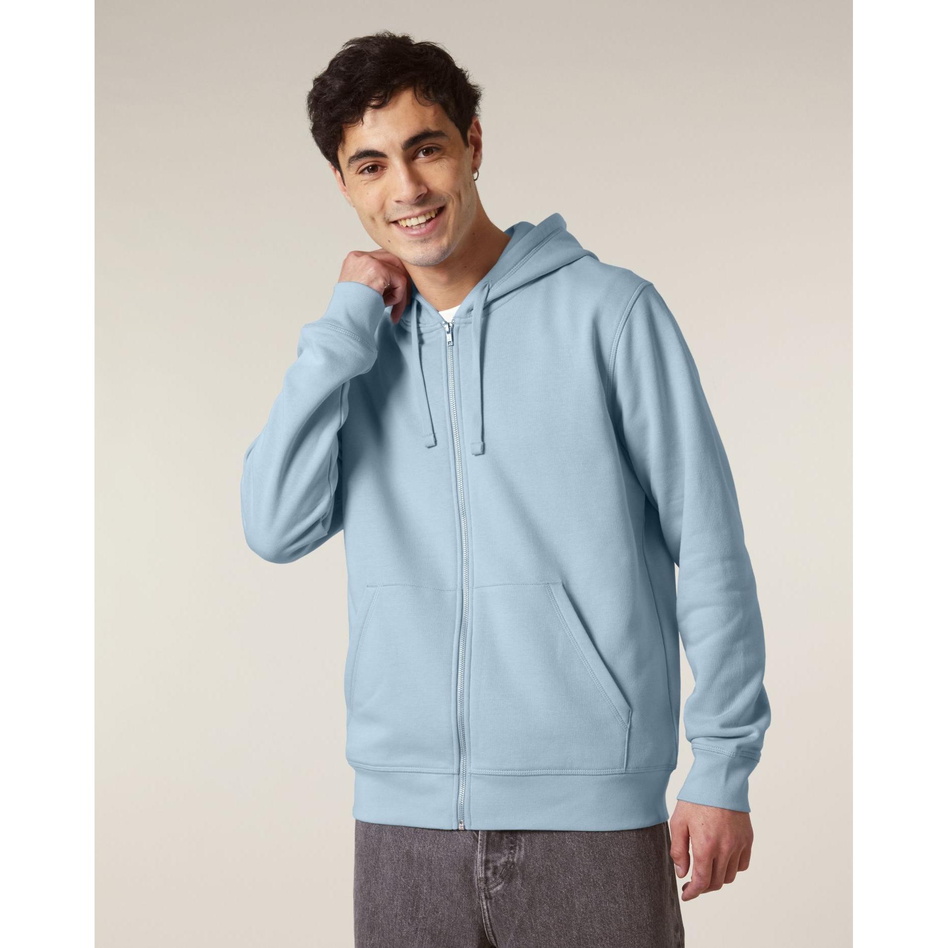 Hanorac cu fermoar unisex Mixer Sky blue S