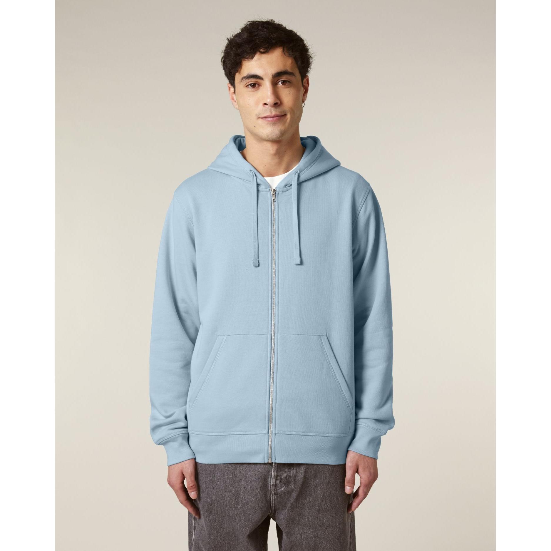 Hanorac cu fermoar unisex Mixer Sky blue M