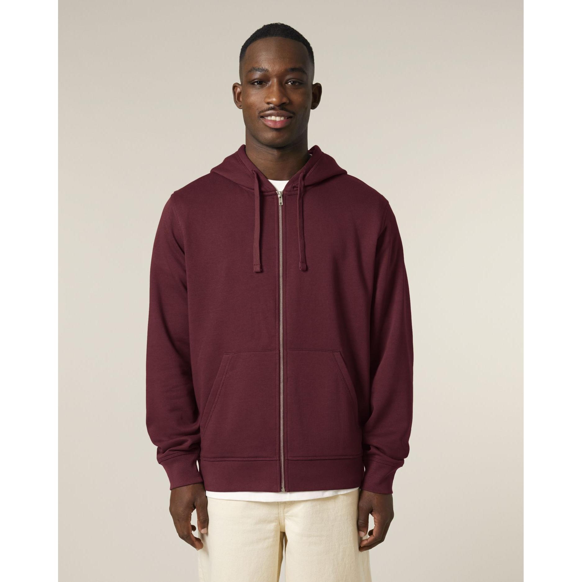 Hanorac cu fermoar unisex Mixer Burgundy 4XL