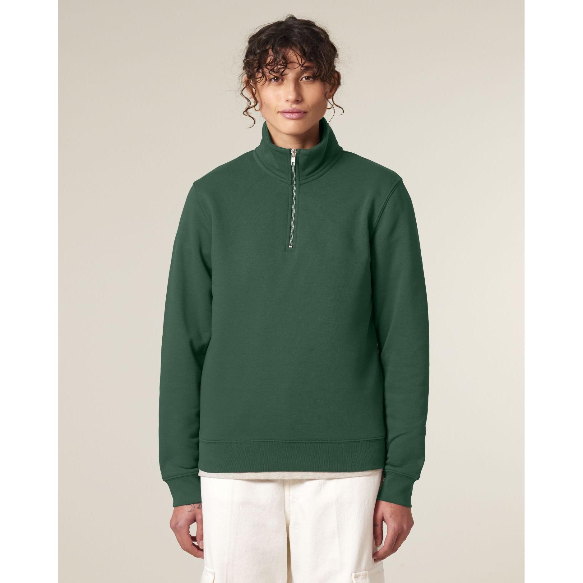 Bluză unisex cu fermoar 1/4 Trucker 2.0 Bottle Green 5XL