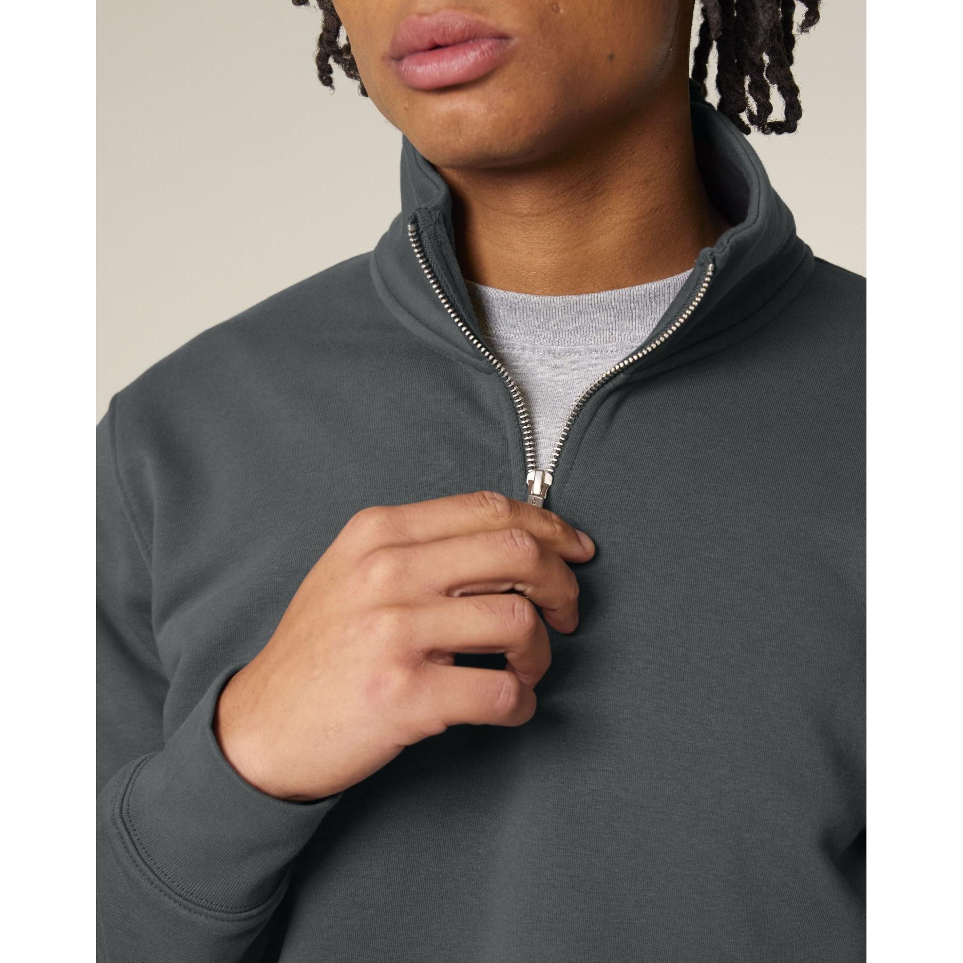 Bluză unisex cu fermoar 1/4 Trucker 2.0 Anthracite L