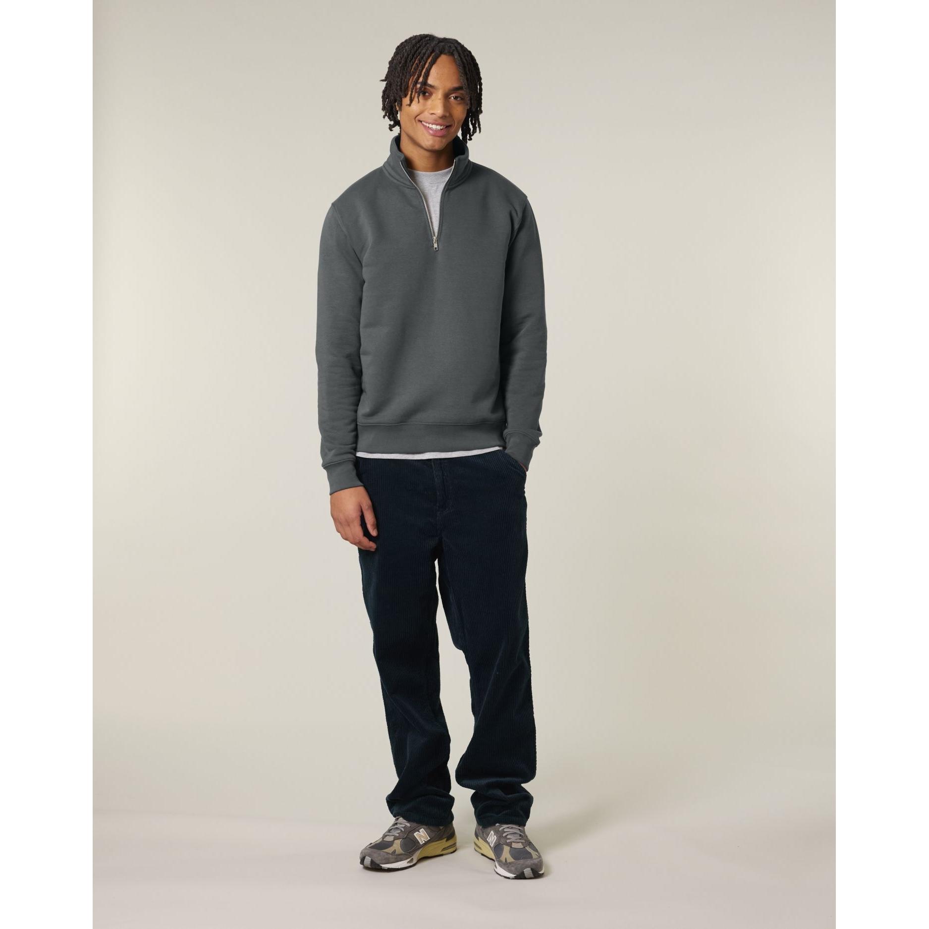 Bluză unisex cu fermoar 1/4 Trucker 2.0 Anthracite L