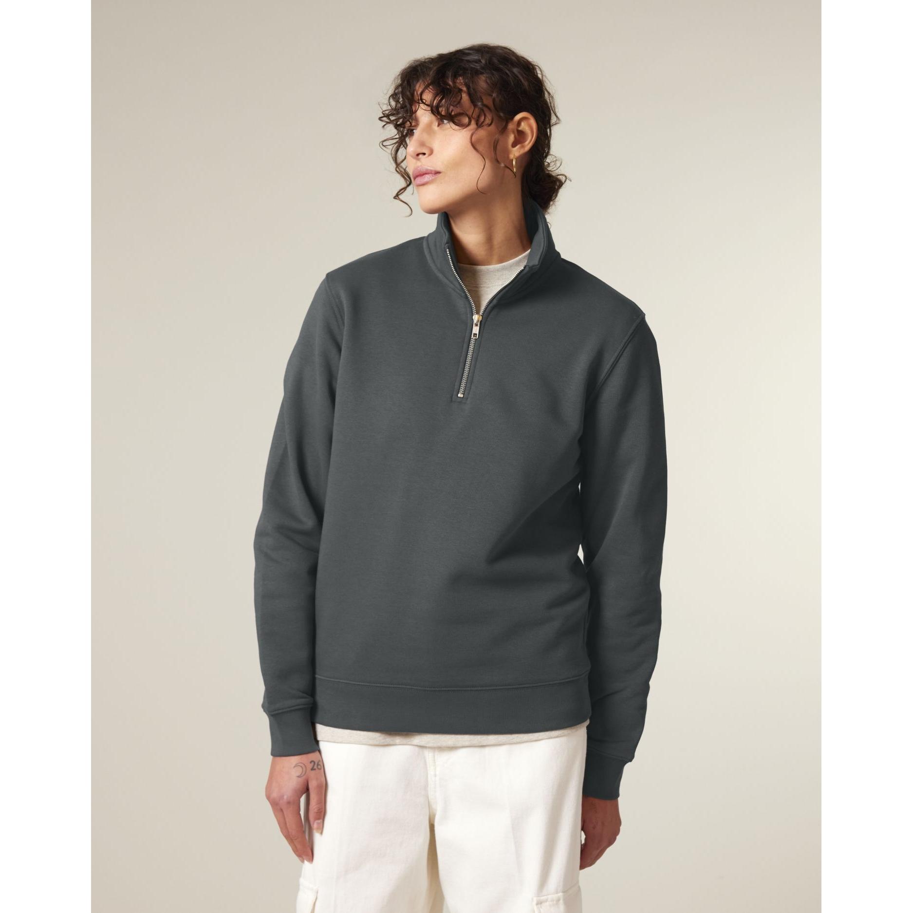 Bluză unisex cu fermoar 1/4 Trucker 2.0 Anthracite L