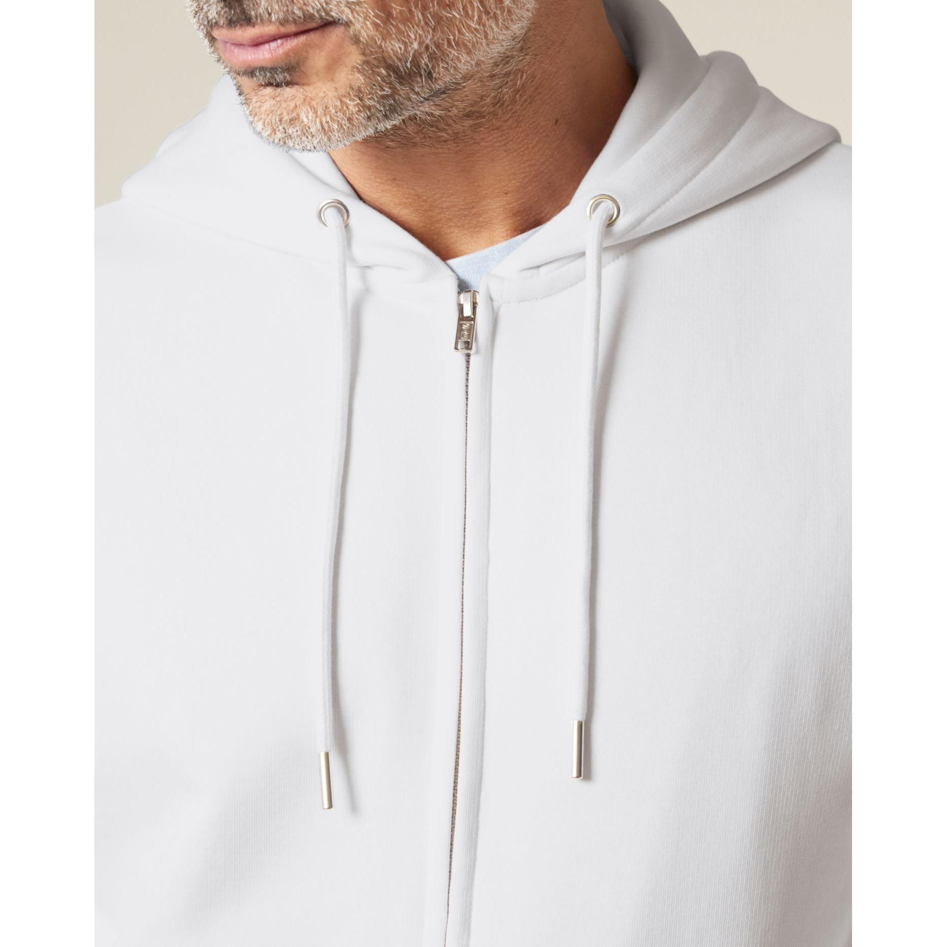 Hanorac cu fermoar unisex Connector 2.0 White L