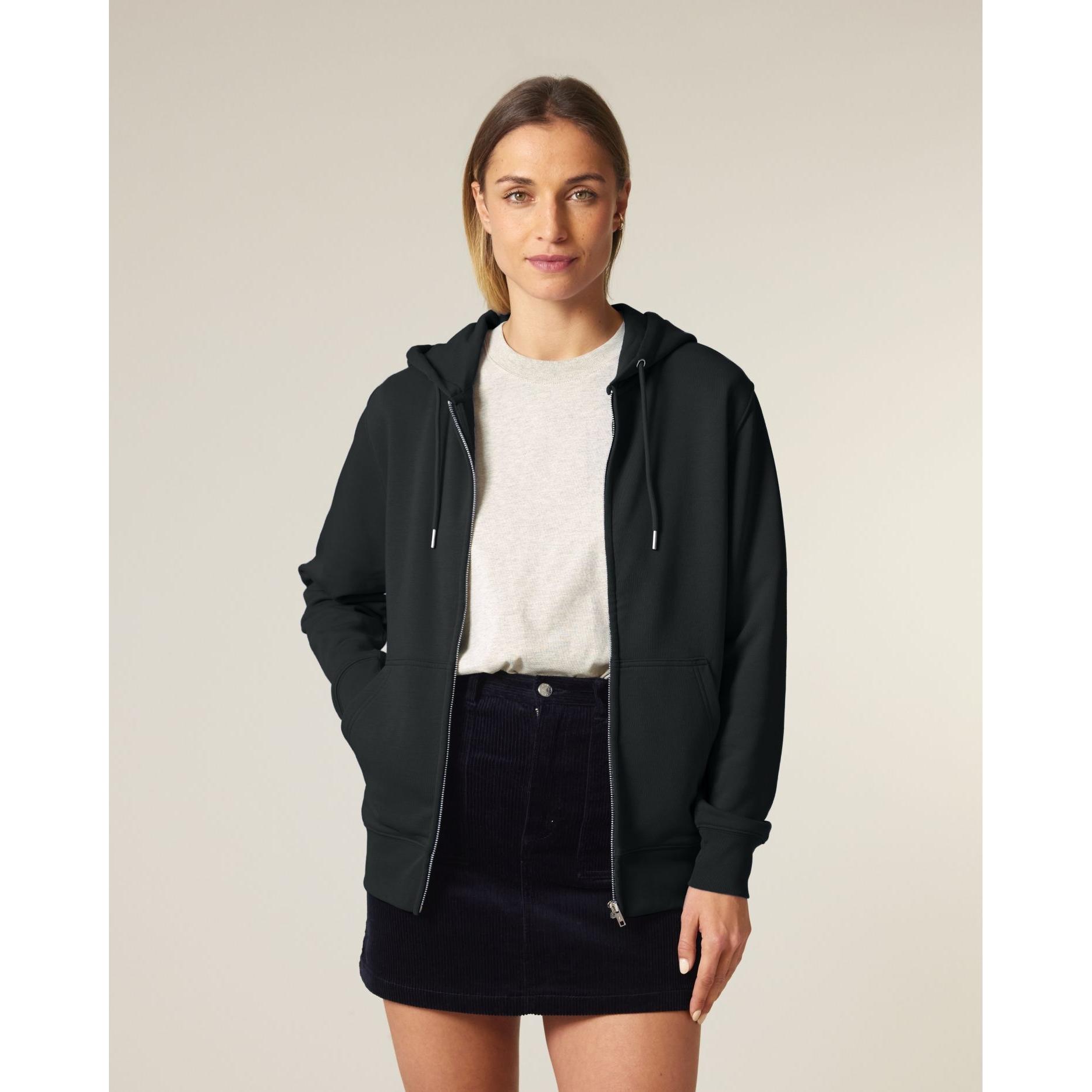Hanorac cu fermoar unisex Connector 2.0 Black L