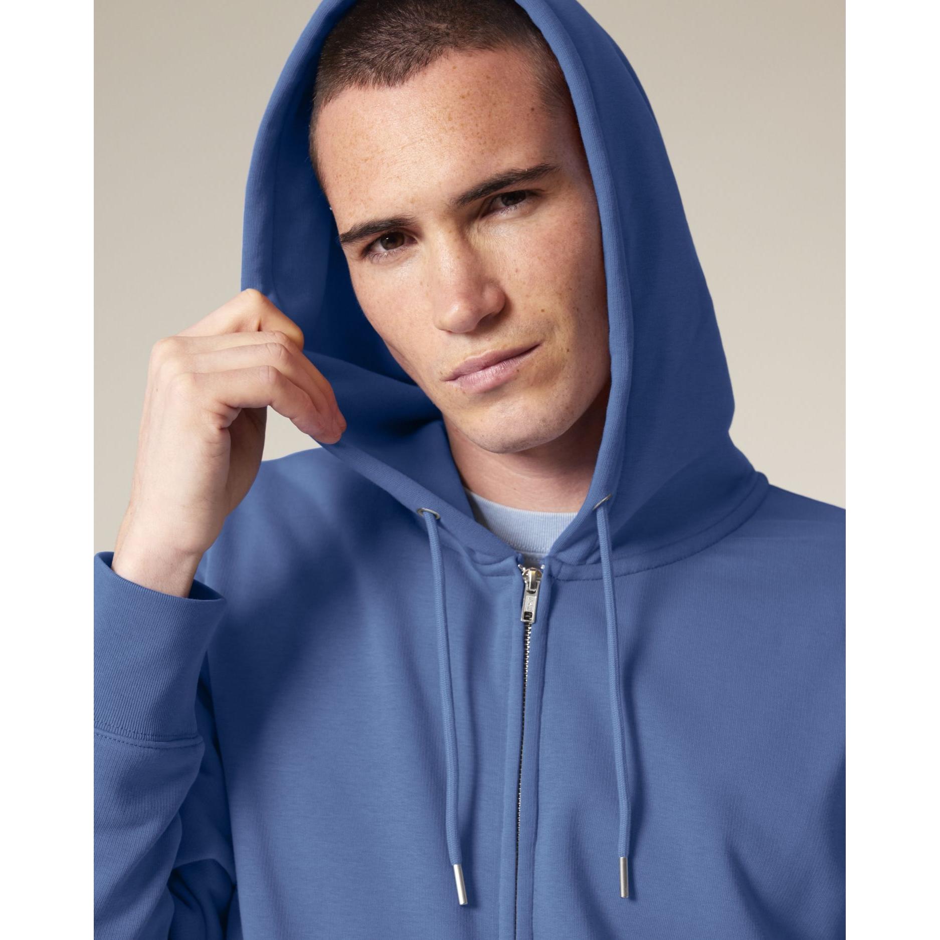 Hanorac cu fermoar unisex Connector 2.0 Bright Blue S