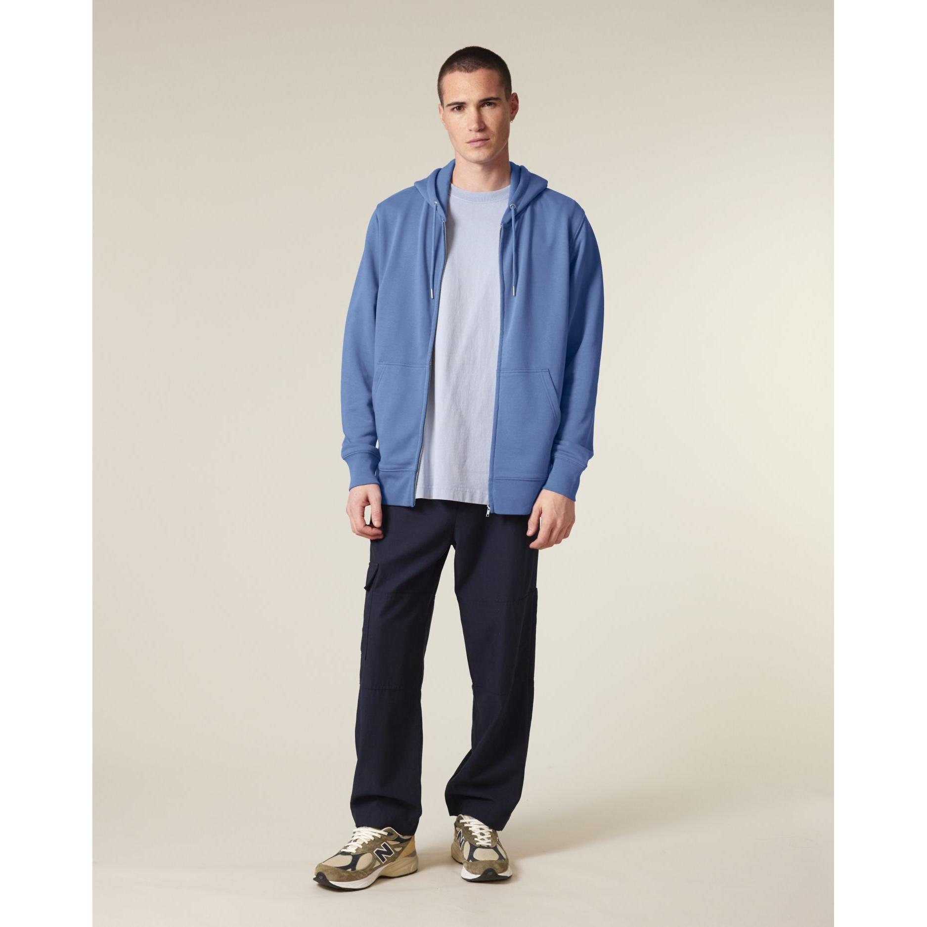 Hanorac cu fermoar unisex Connector 2.0 Bright Blue XL