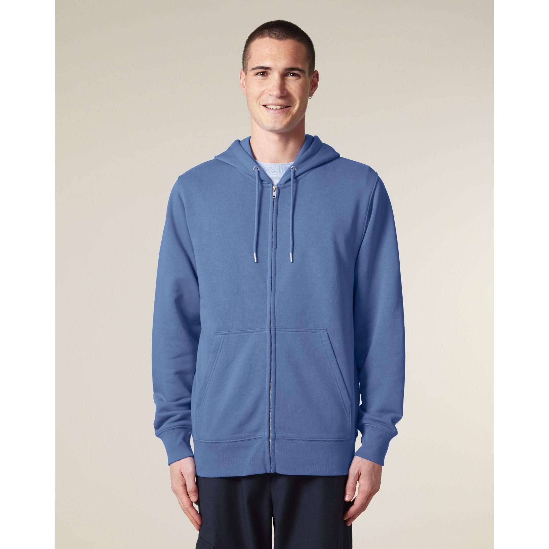 Hanorac cu fermoar unisex Connector 2.0 Bright Blue S