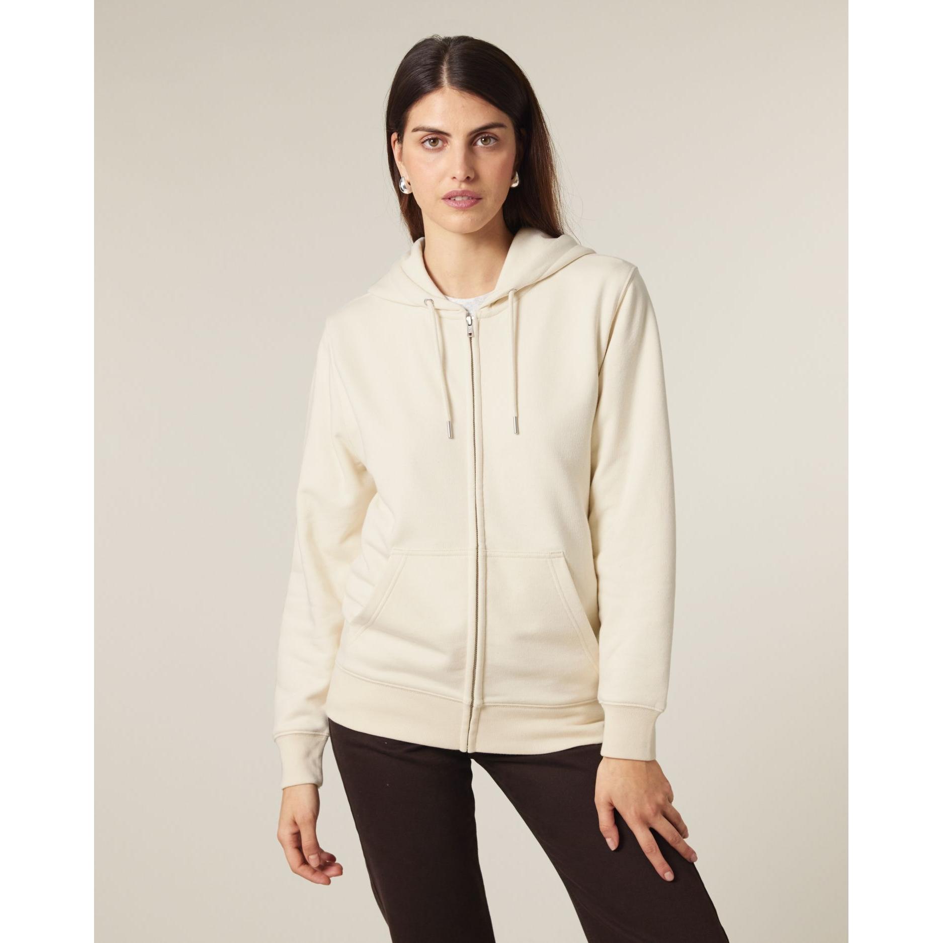 Hanorac cu fermoar unisex Connector 2.0 Natural Raw L