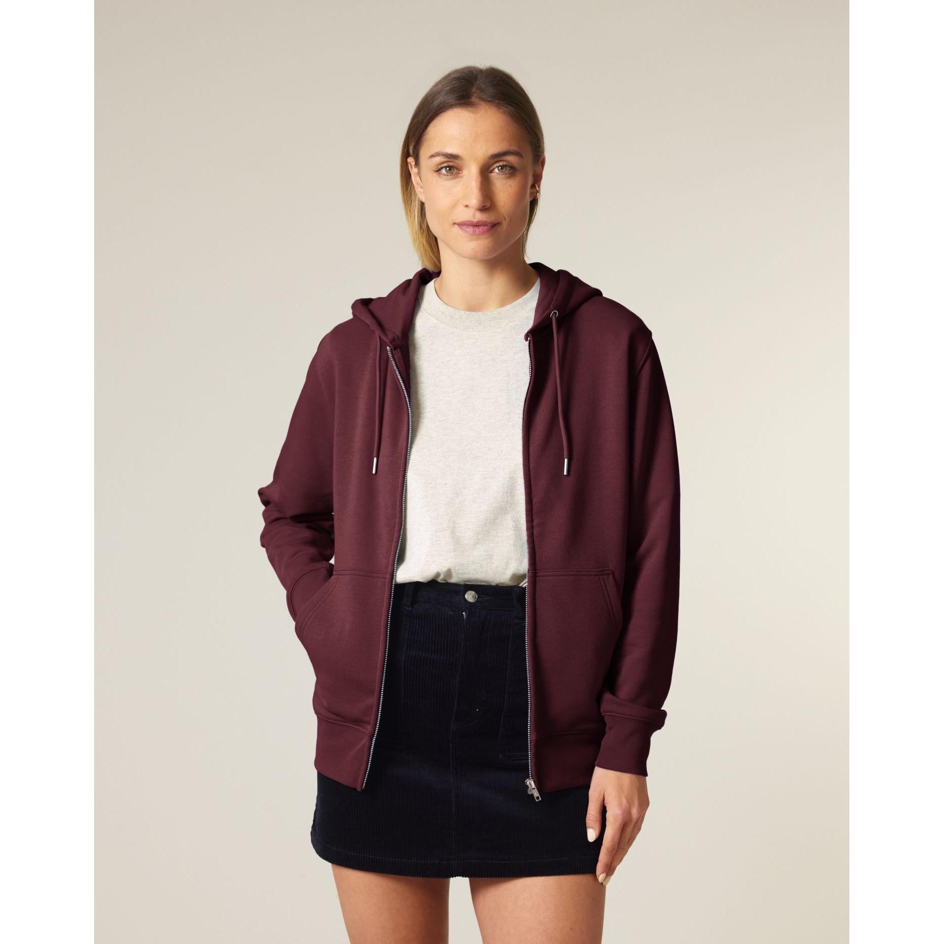 Hanorac cu fermoar unisex Connector 2.0 Burgundy XL