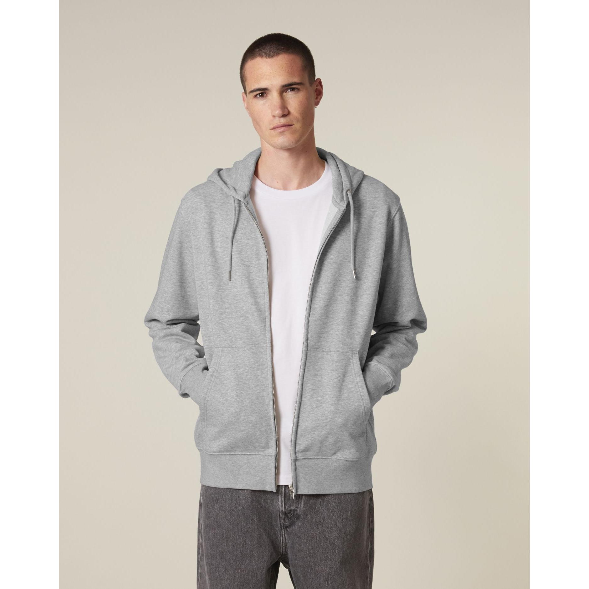 Hanorac cu fermoar unisex Connector 2.0 Heather Grey M