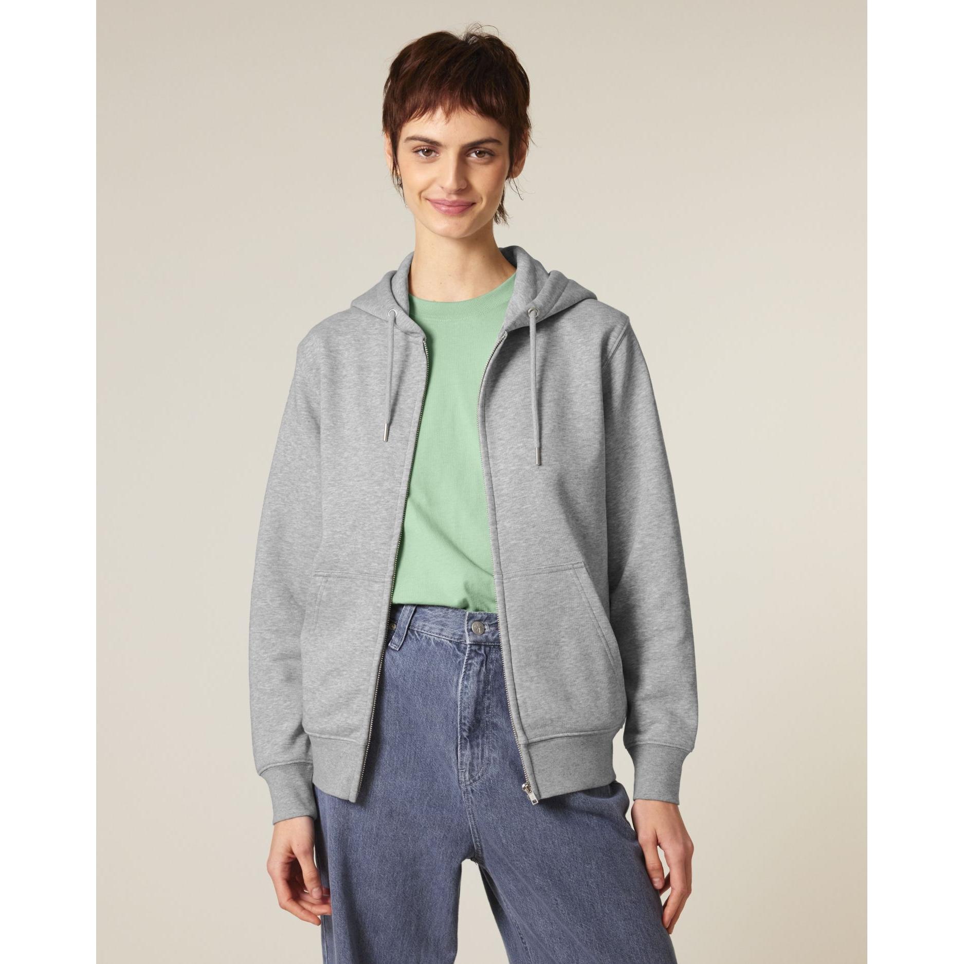 Hanorac cu fermoar unisex Connector 2.0 Heather Grey M